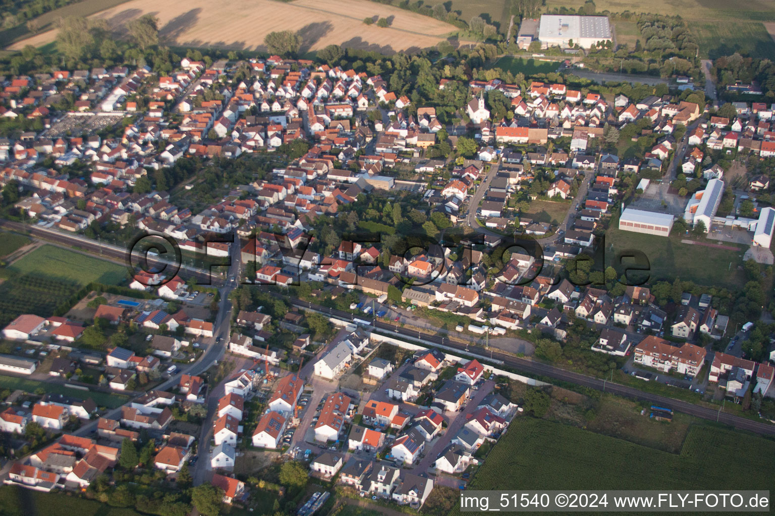 Vue aérienne de Speyer dans le département Rhénanie-Palatinat, Allemagne