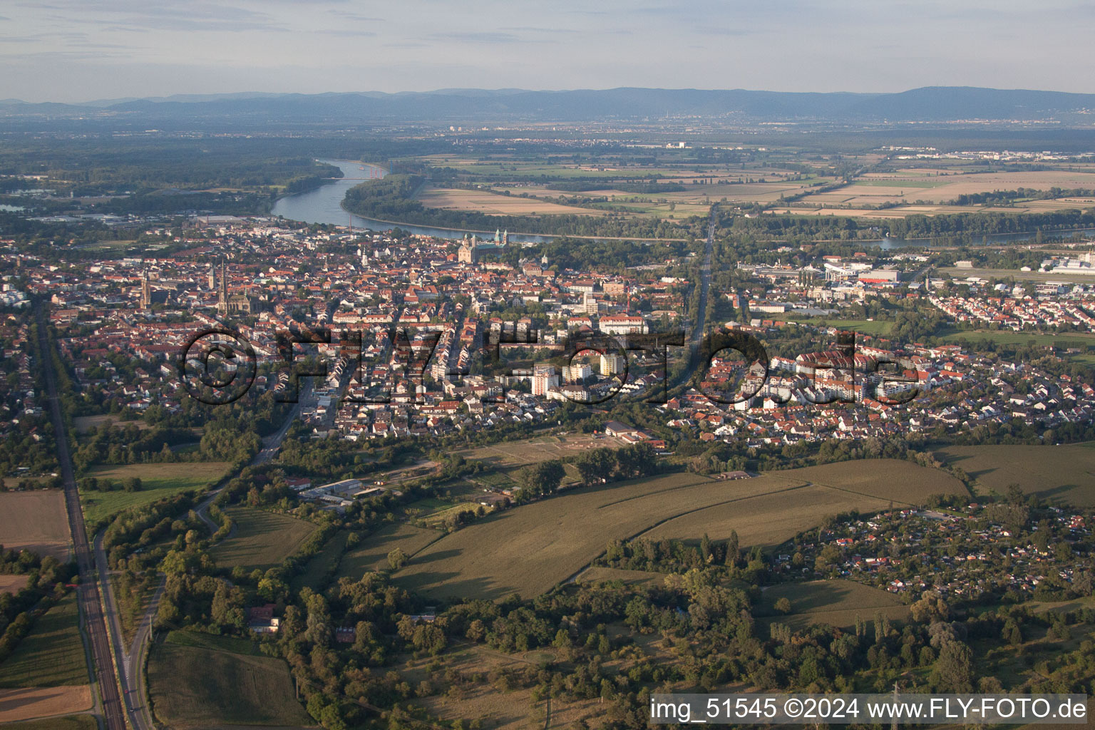 Speyer dans le département Rhénanie-Palatinat, Allemagne d'en haut