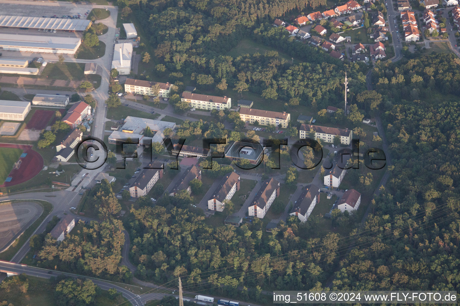 Enregistrement par drone de Germersheim dans le département Rhénanie-Palatinat, Allemagne