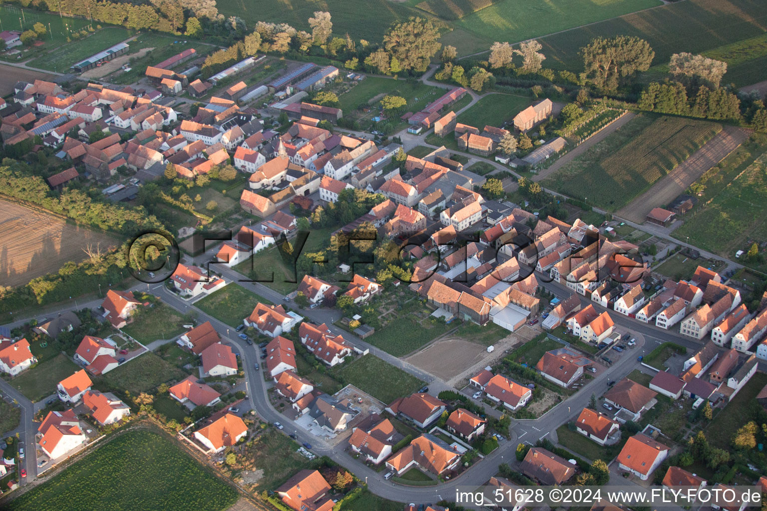 Photographie aérienne de Herxheimweyher dans le département Rhénanie-Palatinat, Allemagne