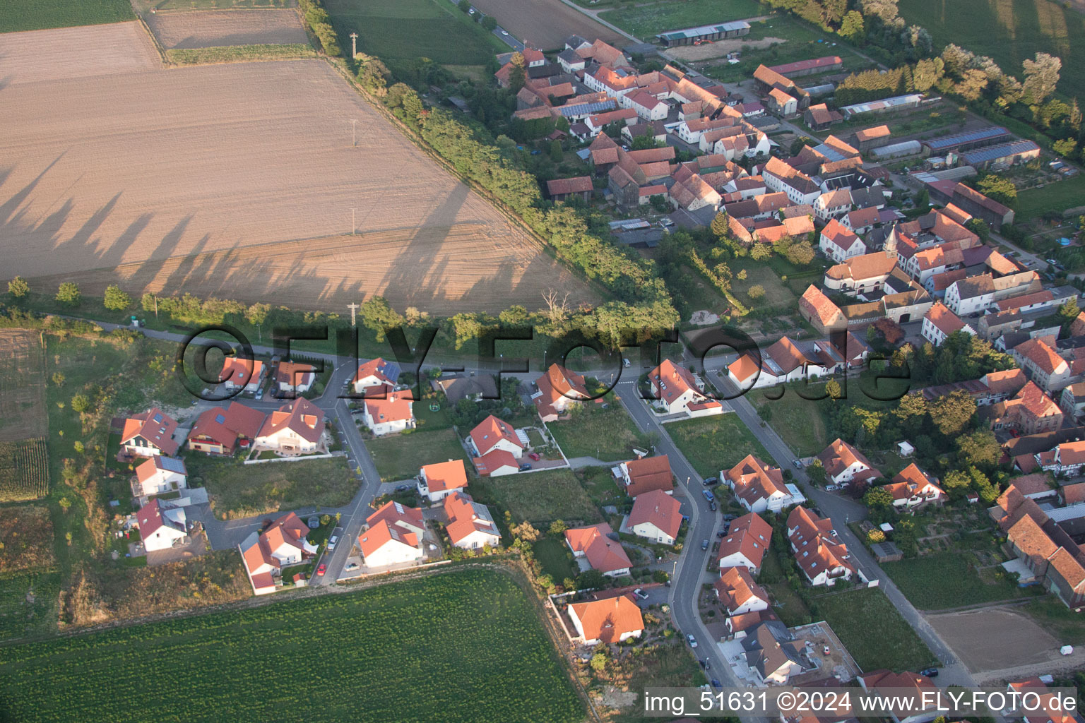 Herxheimweyher dans le département Rhénanie-Palatinat, Allemagne hors des airs