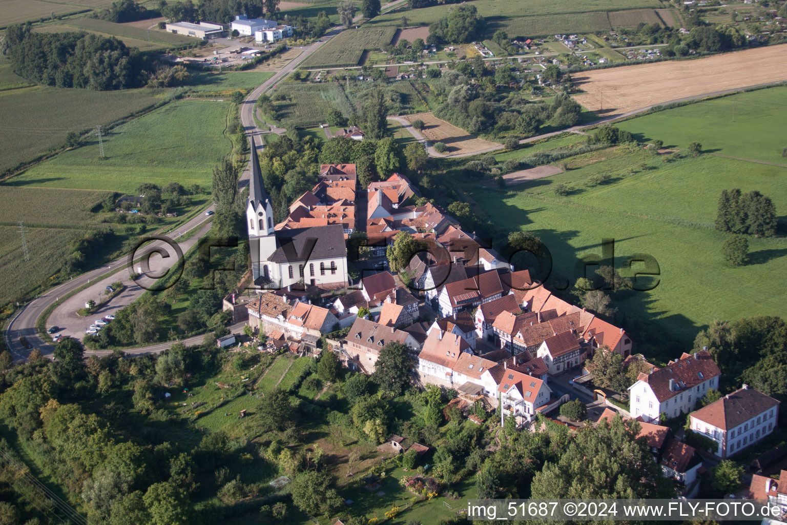 Image drone de Jockgrim dans le département Rhénanie-Palatinat, Allemagne