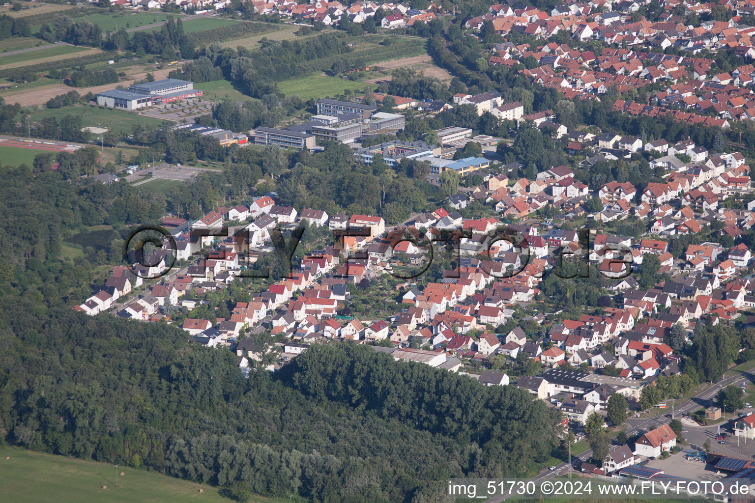 Photographie aérienne de Règlement à Kandel dans le département Rhénanie-Palatinat, Allemagne