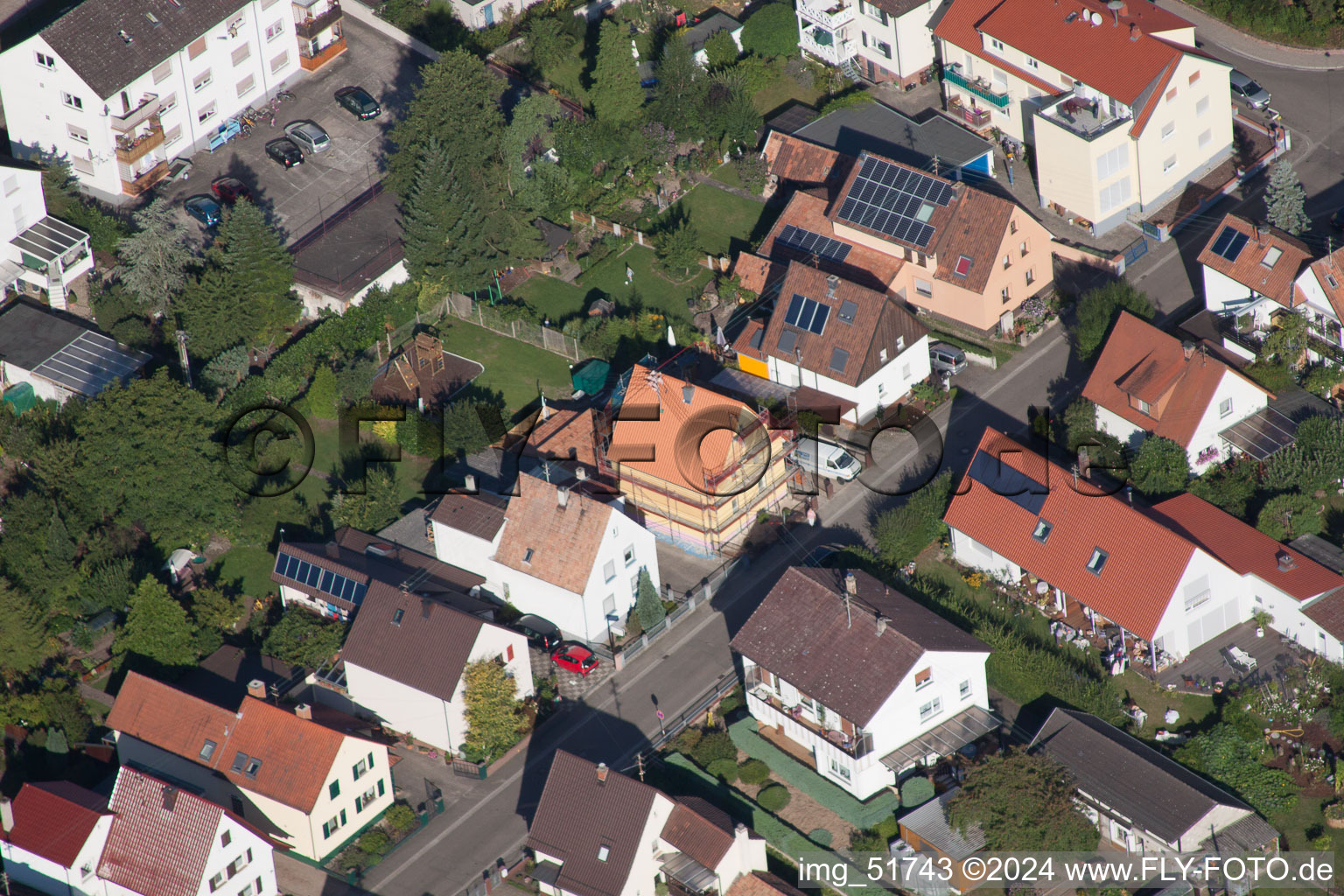 Photographie aérienne de Waldstr. à Kandel dans le département Rhénanie-Palatinat, Allemagne