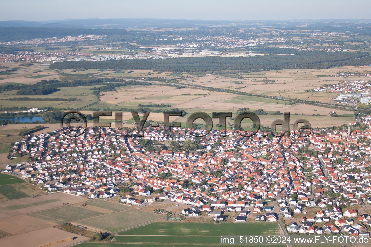 Quartier Sankt Leon in St. Leon-Rot dans le département Bade-Wurtemberg, Allemagne vue d'en haut