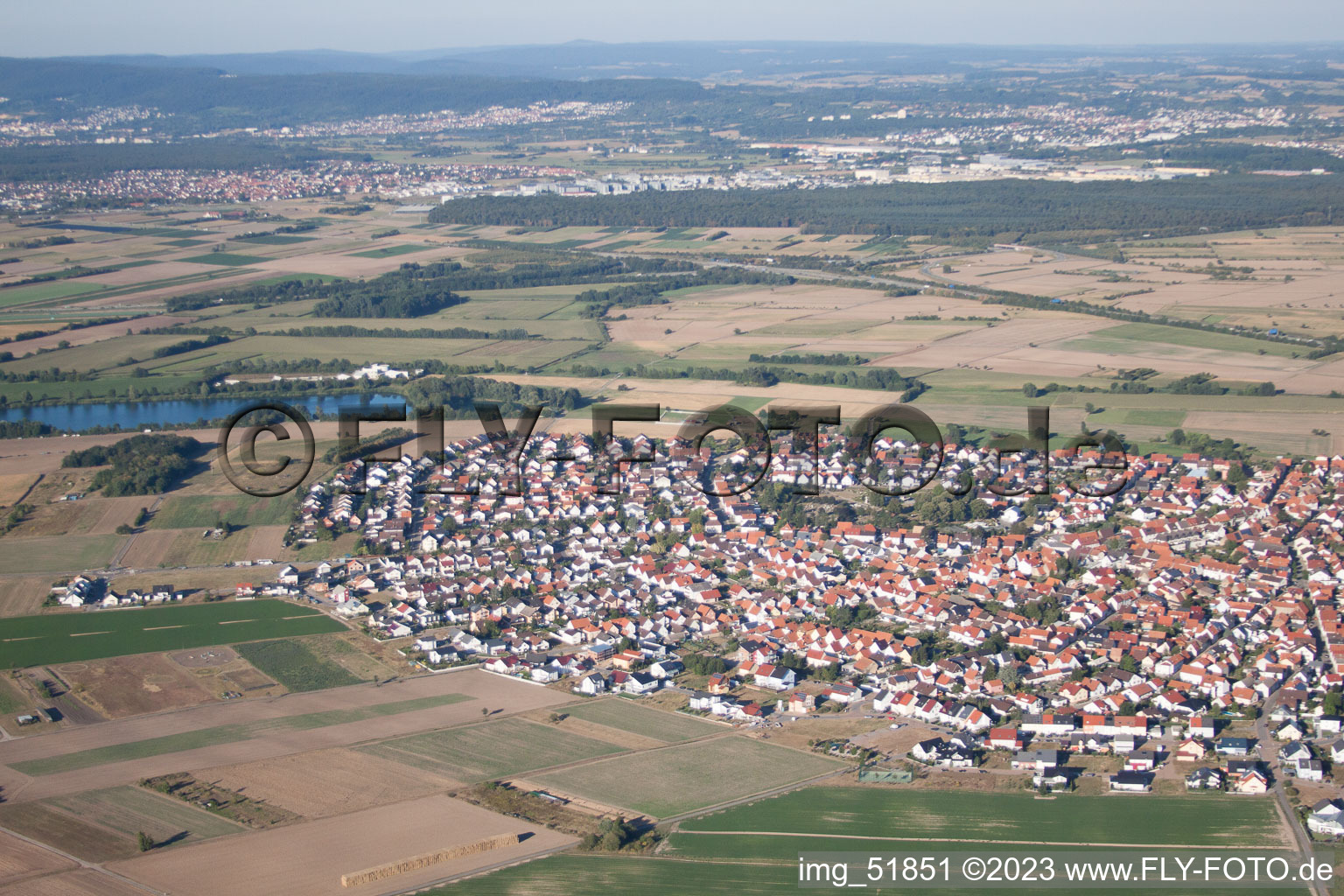 Quartier Sankt Leon in St. Leon-Rot dans le département Bade-Wurtemberg, Allemagne depuis l'avion