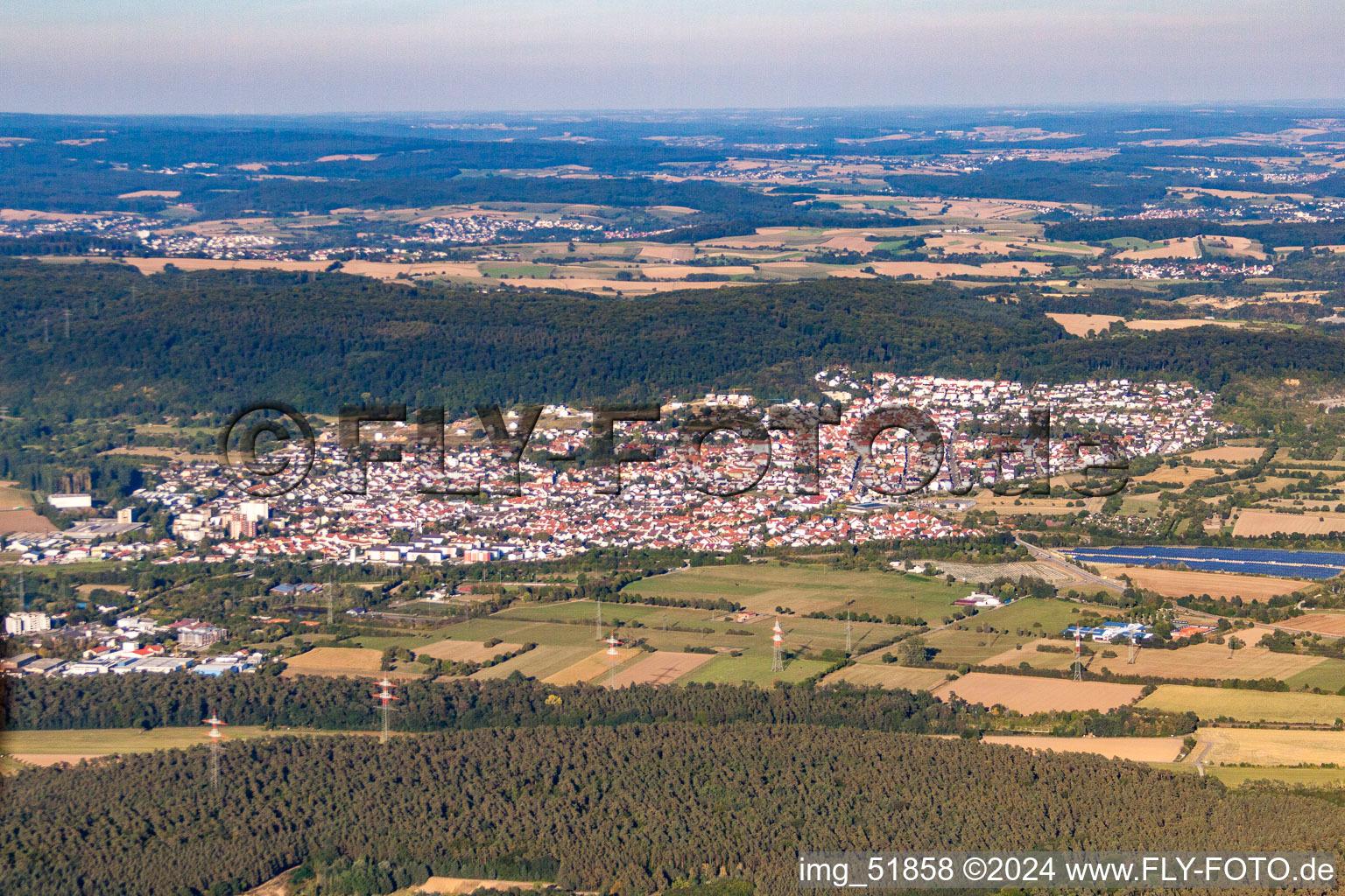 Vue aérienne de De l'ouest à Nußloch dans le département Bade-Wurtemberg, Allemagne