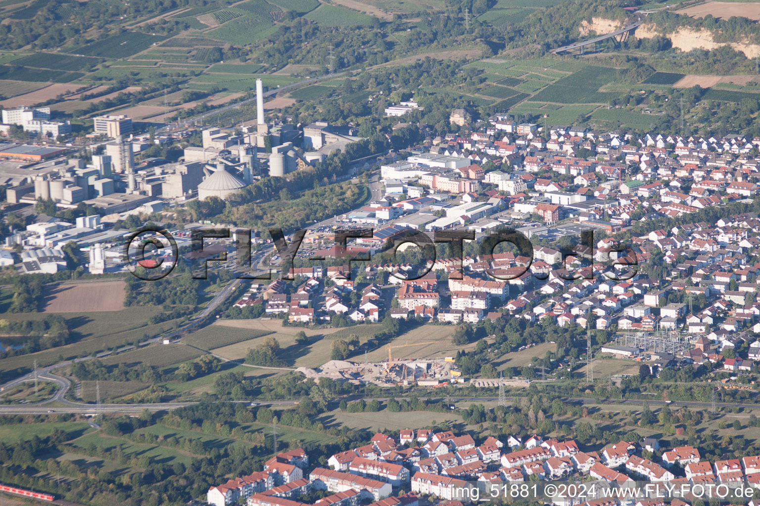 Leimen dans le département Bade-Wurtemberg, Allemagne vue du ciel