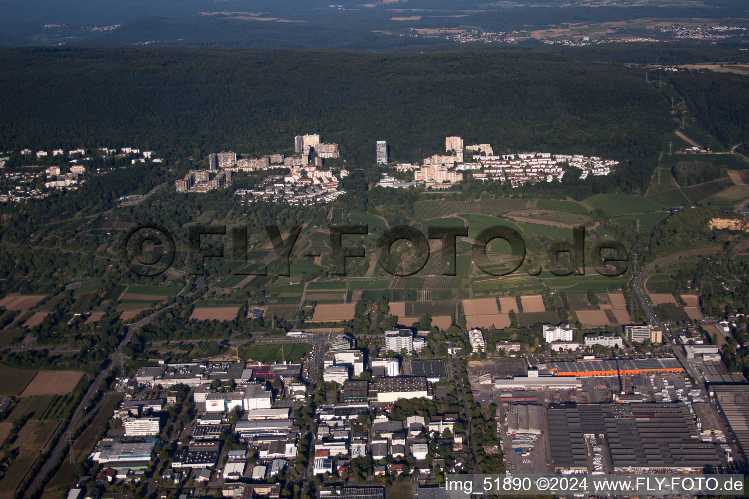 Vue aérienne de Boxberg/Emmertsgrund à le quartier Emmertsgrund in Heidelberg dans le département Bade-Wurtemberg, Allemagne