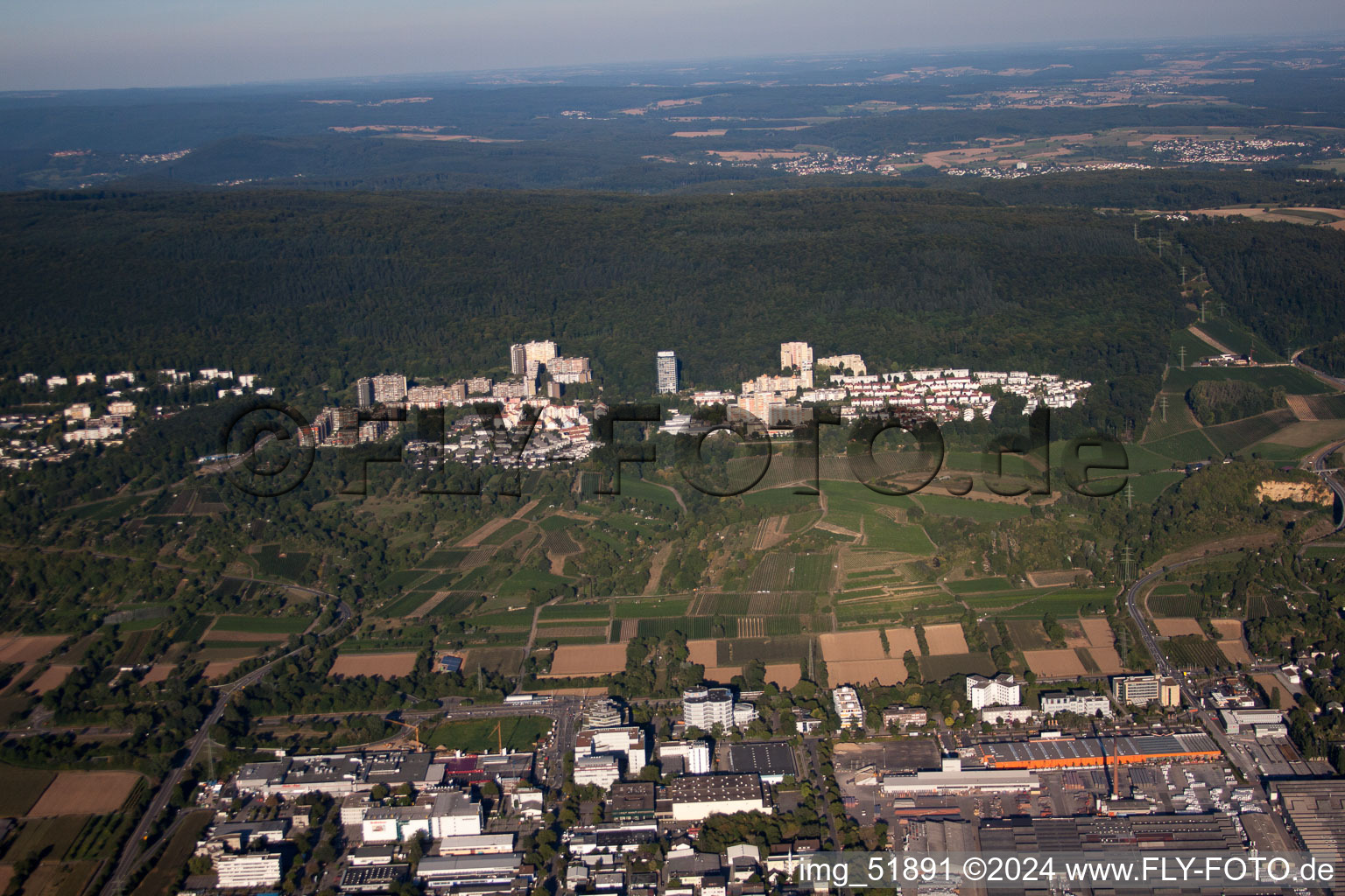 Photographie aérienne de Boxberg/Emmertsgrund à le quartier Emmertsgrund in Heidelberg dans le département Bade-Wurtemberg, Allemagne