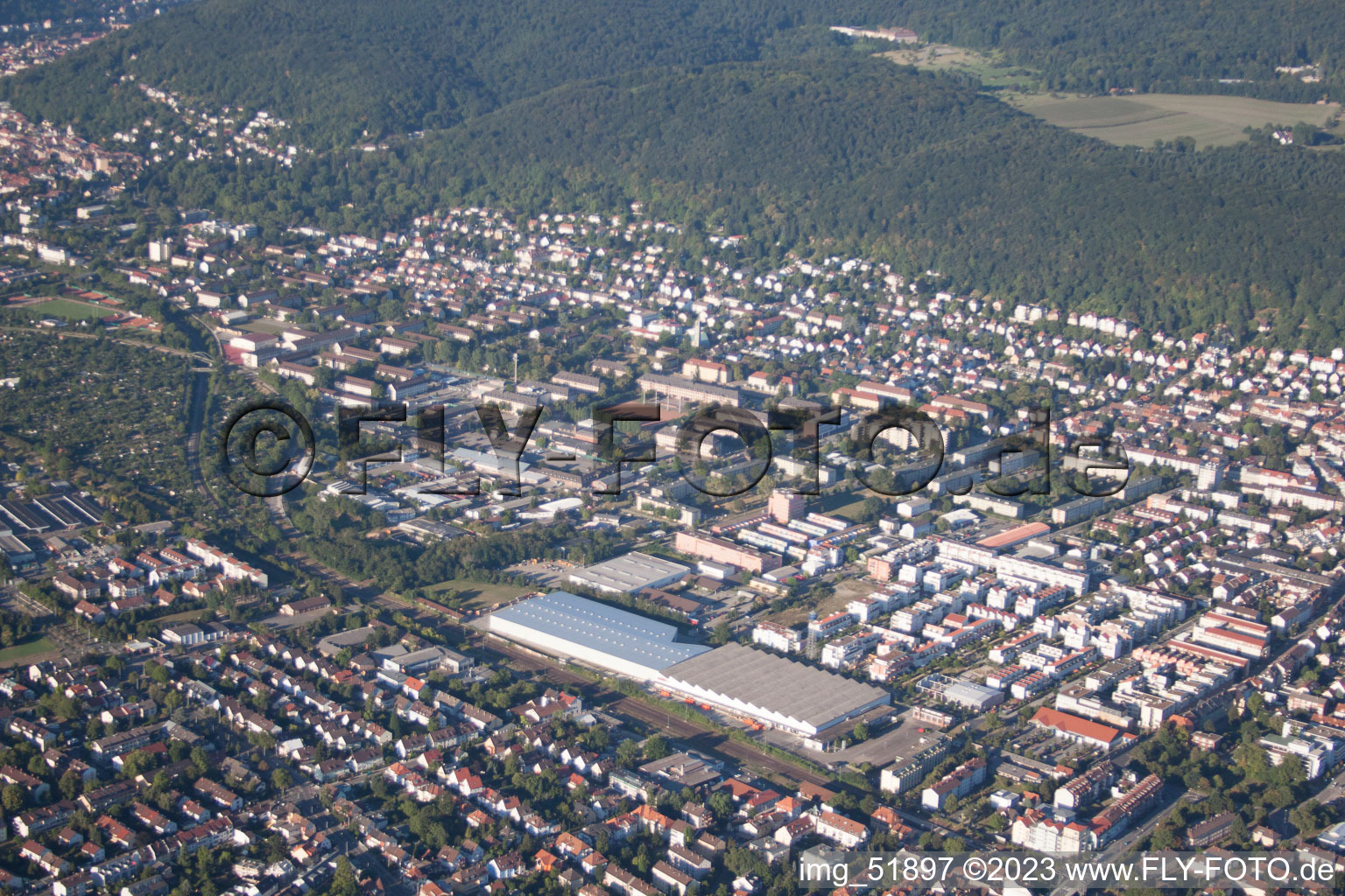 Quartier Rohrbach in Heidelberg dans le département Bade-Wurtemberg, Allemagne vu d'un drone