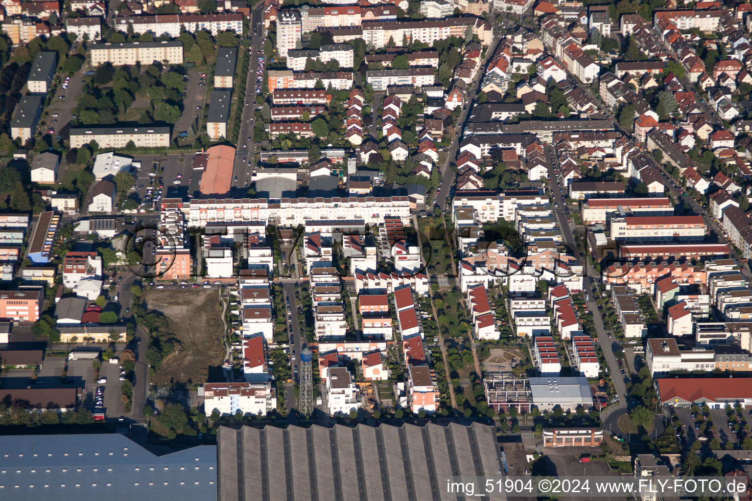 Vue oblique de Quartier Rohrbach in Heidelberg dans le département Bade-Wurtemberg, Allemagne