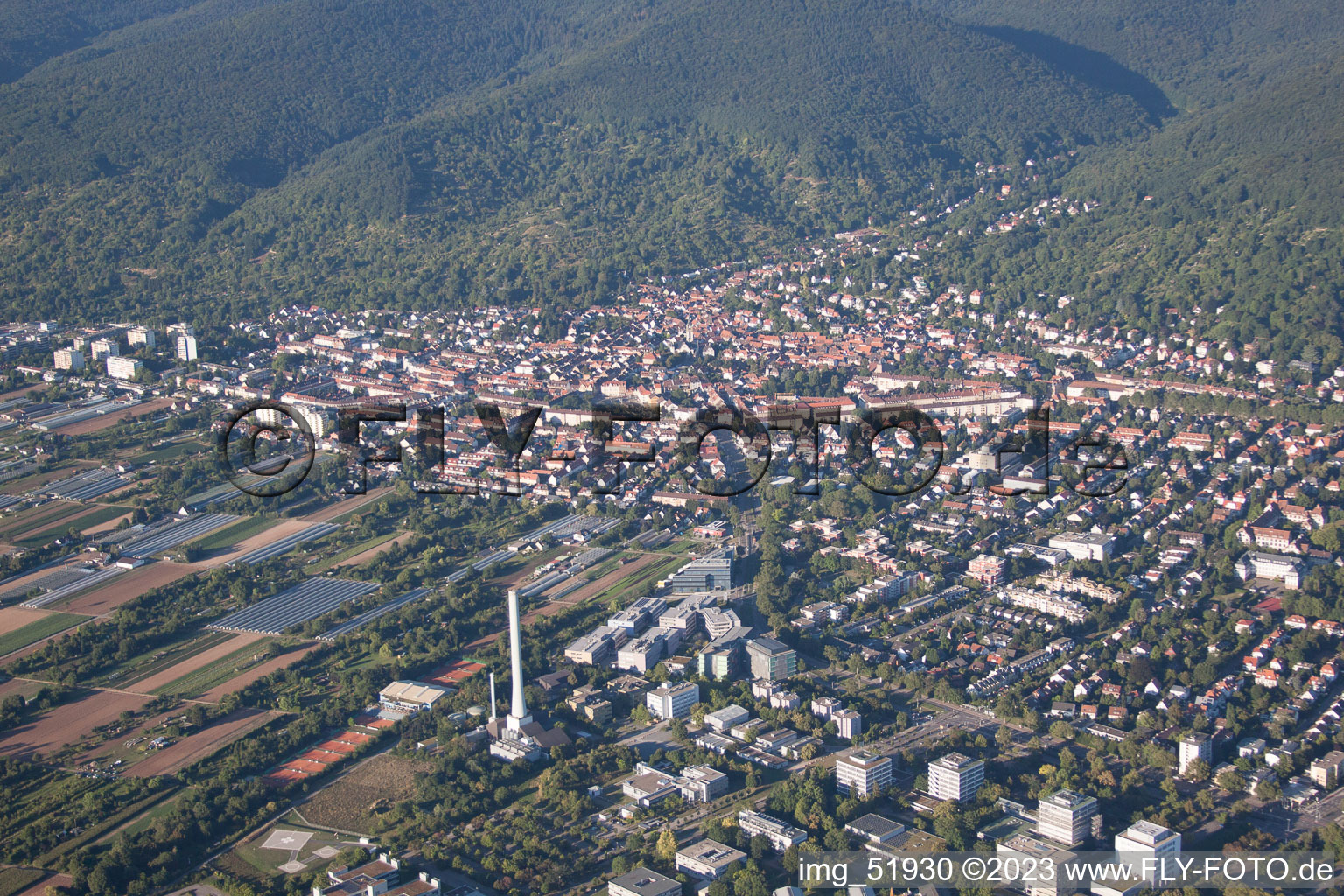 Vue aérienne de Quartier Klausenpfad-Süd in Heidelberg dans le département Bade-Wurtemberg, Allemagne