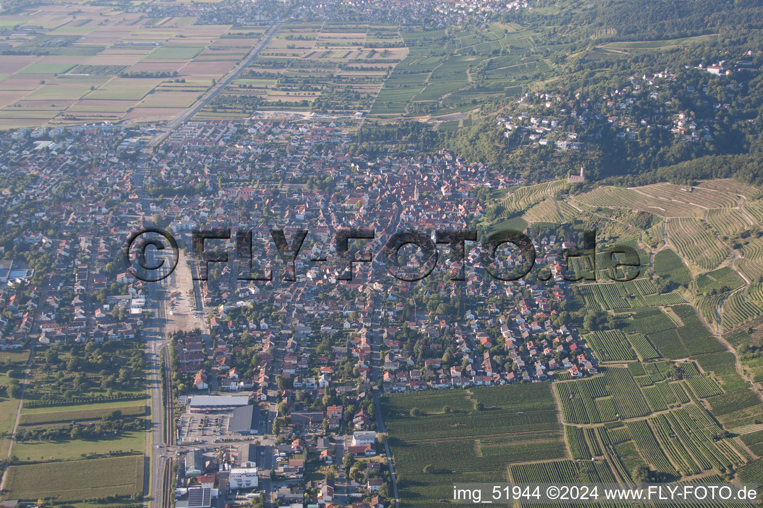 Enregistrement par drone de Dossenheim dans le département Bade-Wurtemberg, Allemagne