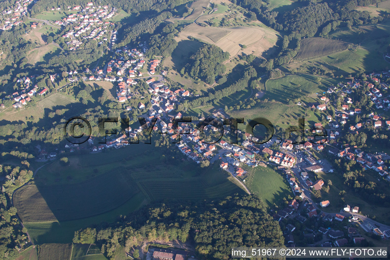 Vue aérienne de Ritschweier dans le département Bade-Wurtemberg, Allemagne