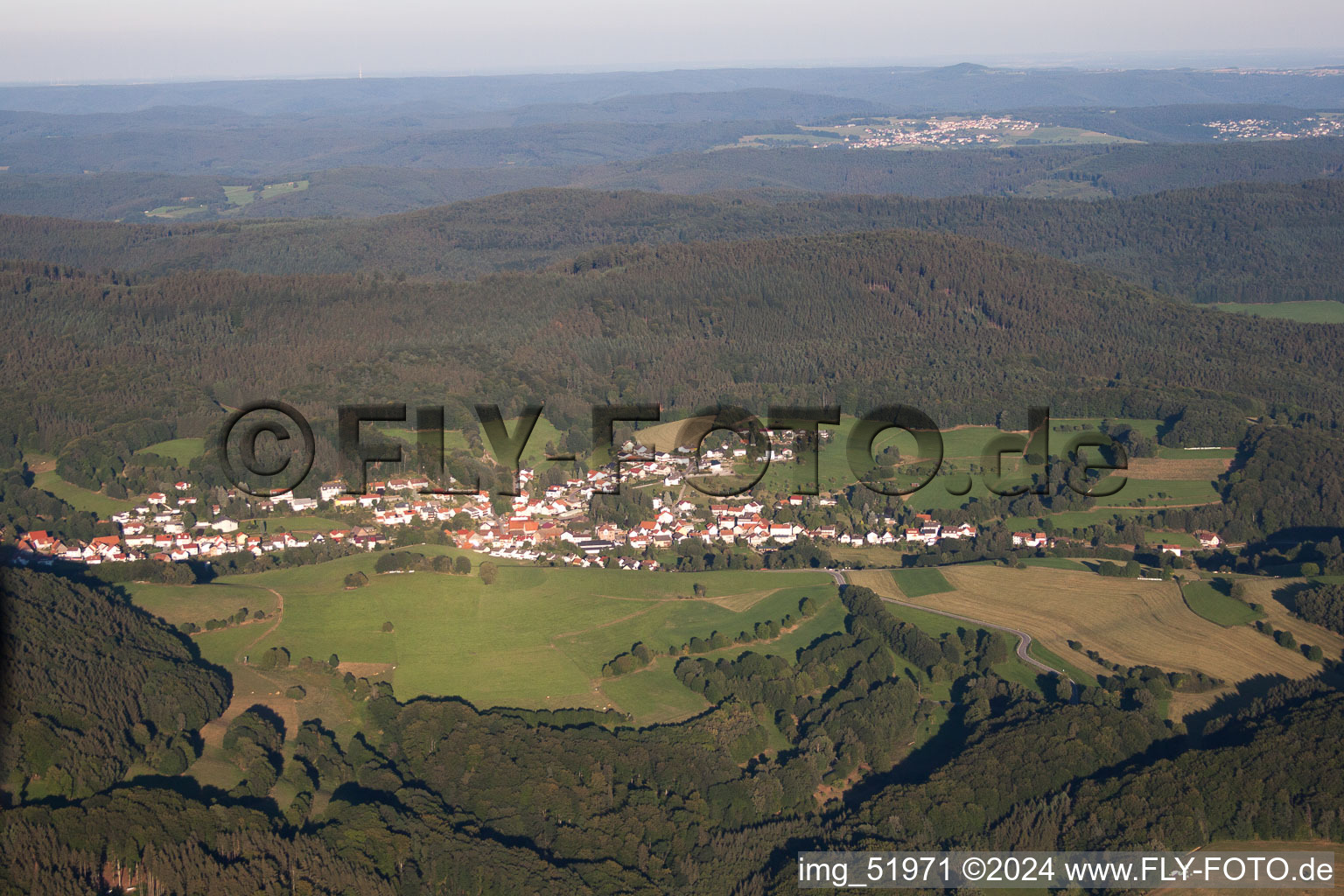 Vue aérienne de Quartier Unter-Abtsteinach in Abtsteinach dans le département Hesse, Allemagne