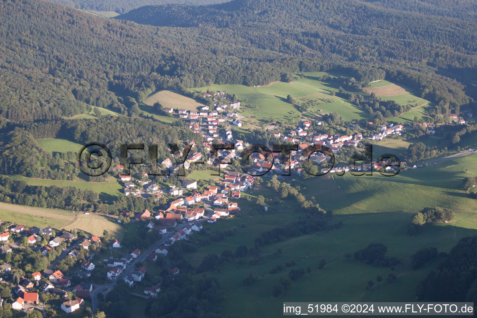 Vue oblique de Quartier Ober-Abtsteinach in Abtsteinach dans le département Hesse, Allemagne