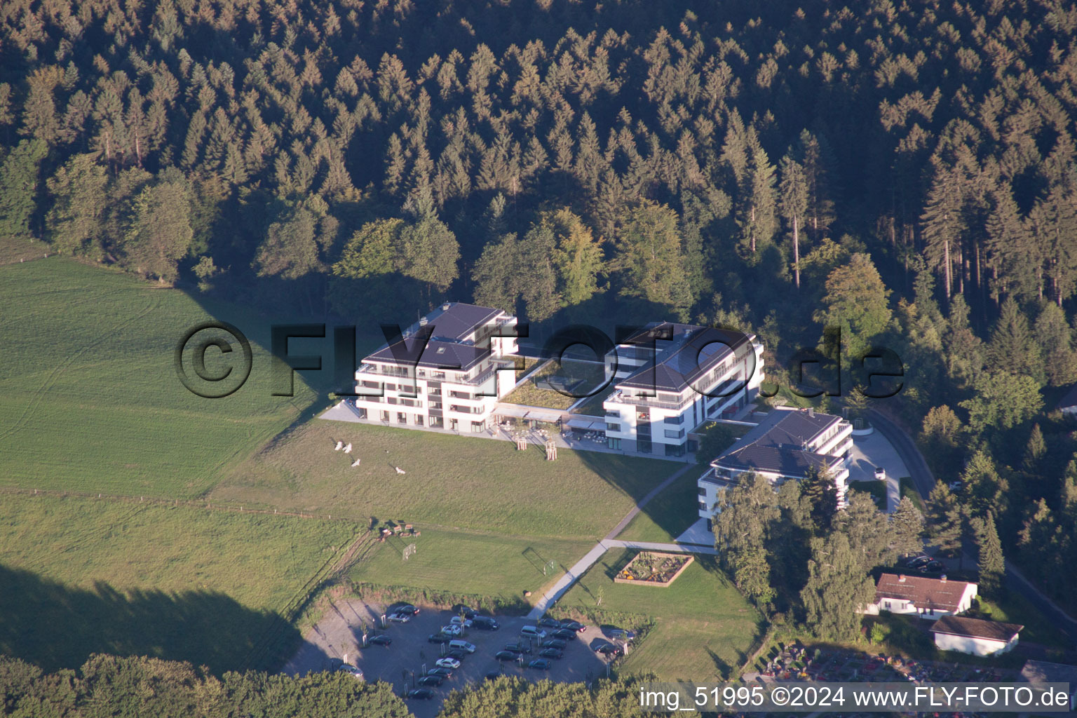 Vue aérienne de Clinique sysTelios à le quartier Siedelsbrunn in Wald-Michelbach dans le département Hesse, Allemagne