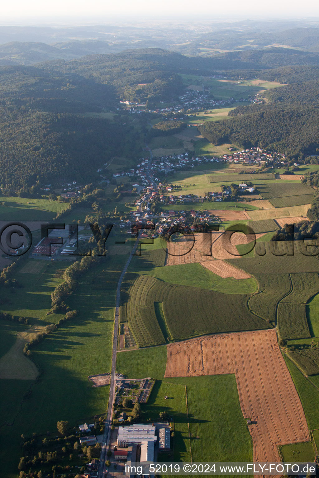 Quartier Affolterbach in Wald-Michelbach dans le département Hesse, Allemagne vue du ciel