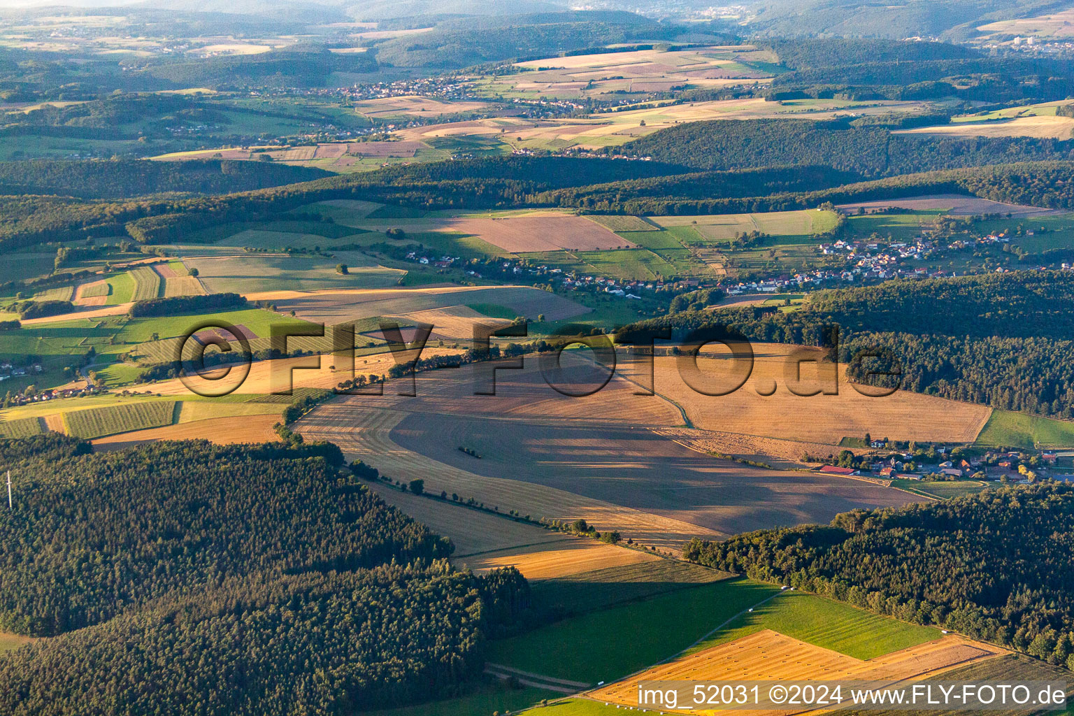 Vue aérienne de Mossauer Höhe à Erbach dans le département Hesse, Allemagne