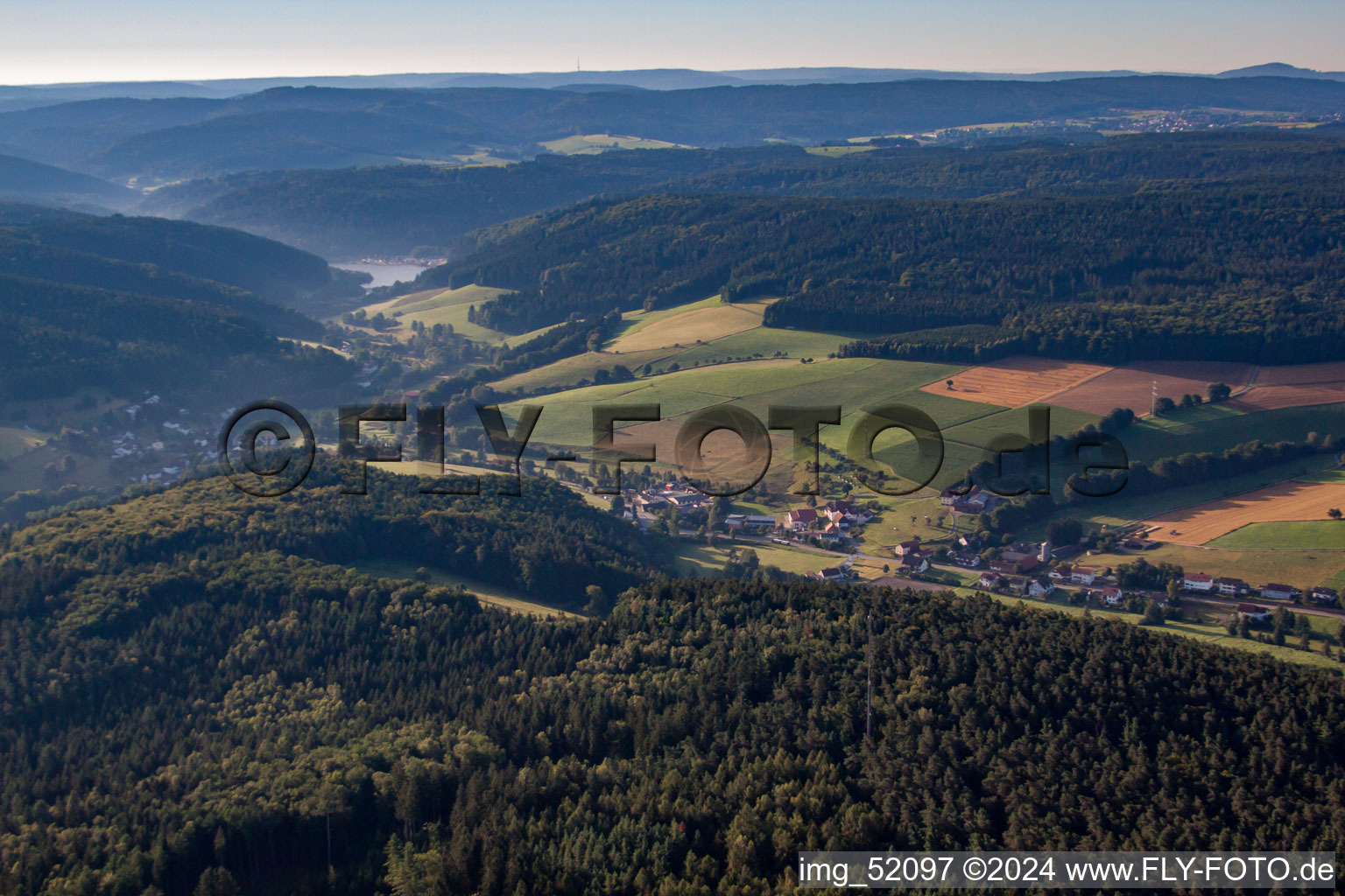 Quartier Hüttenthal in Mossautal dans le département Hesse, Allemagne d'en haut