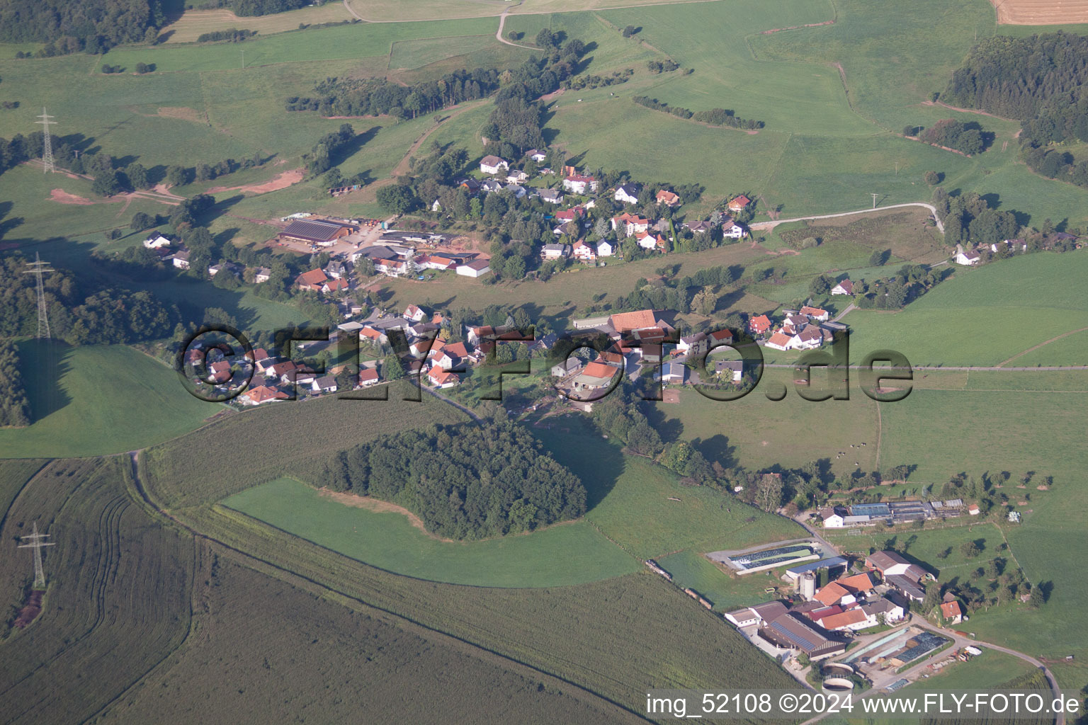 Enregistrement par drone de Quartier Affolterbach in Wald-Michelbach dans le département Hesse, Allemagne