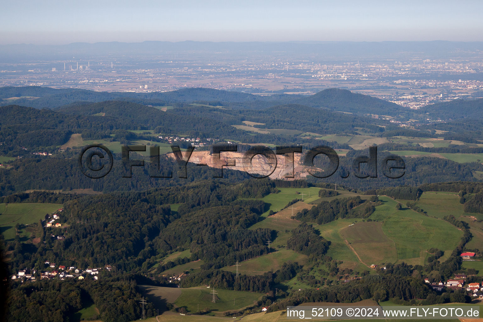 Photographie aérienne de Wald-Michelbach dans le département Hesse, Allemagne