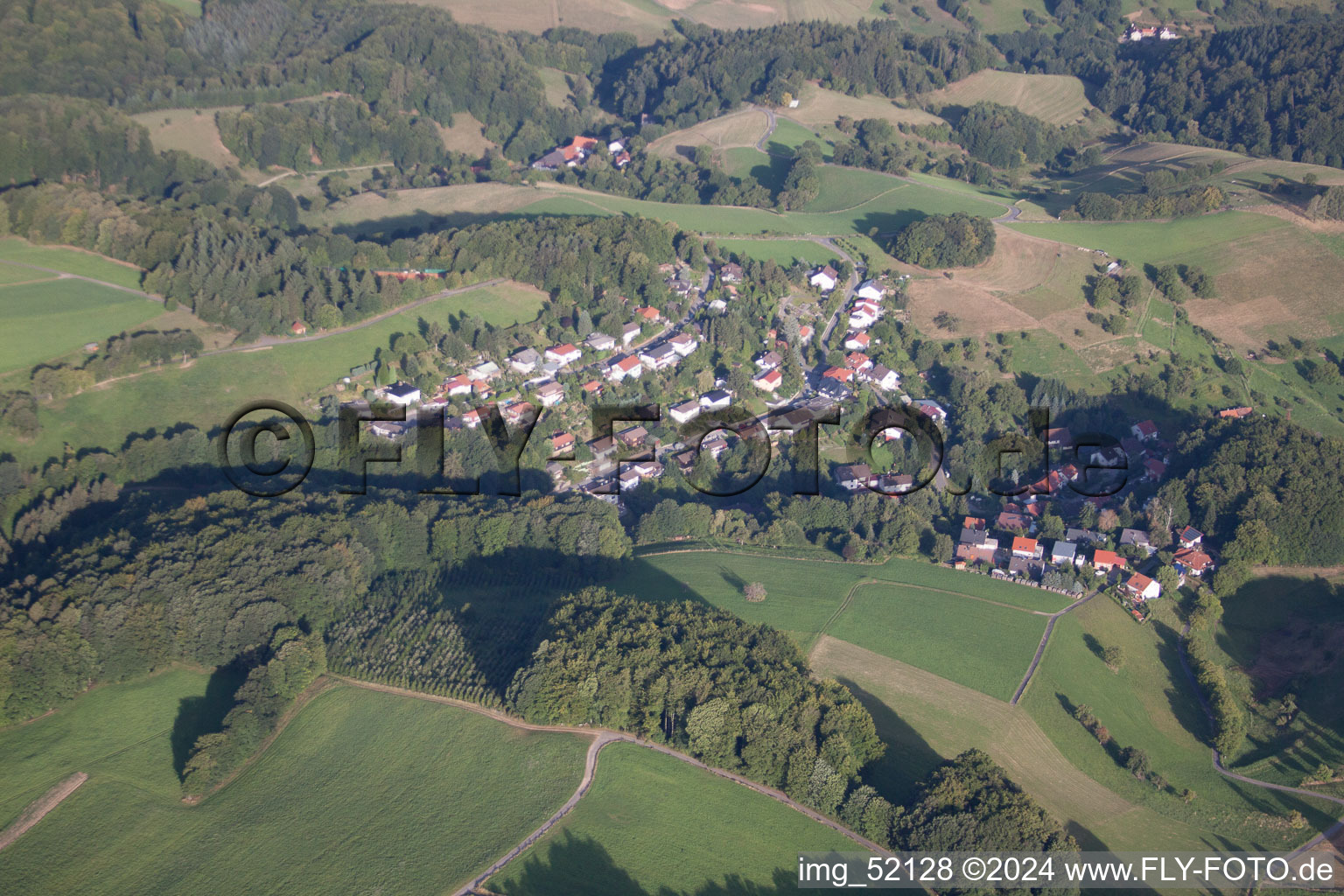 Vue aérienne de Quartier Vöckelsbach in Mörlenbach dans le département Hesse, Allemagne