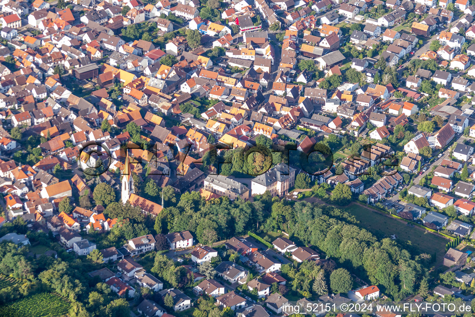 Photographie aérienne de Château plus sage à le quartier Leutershausen in Hirschberg an der Bergstraße dans le département Bade-Wurtemberg, Allemagne