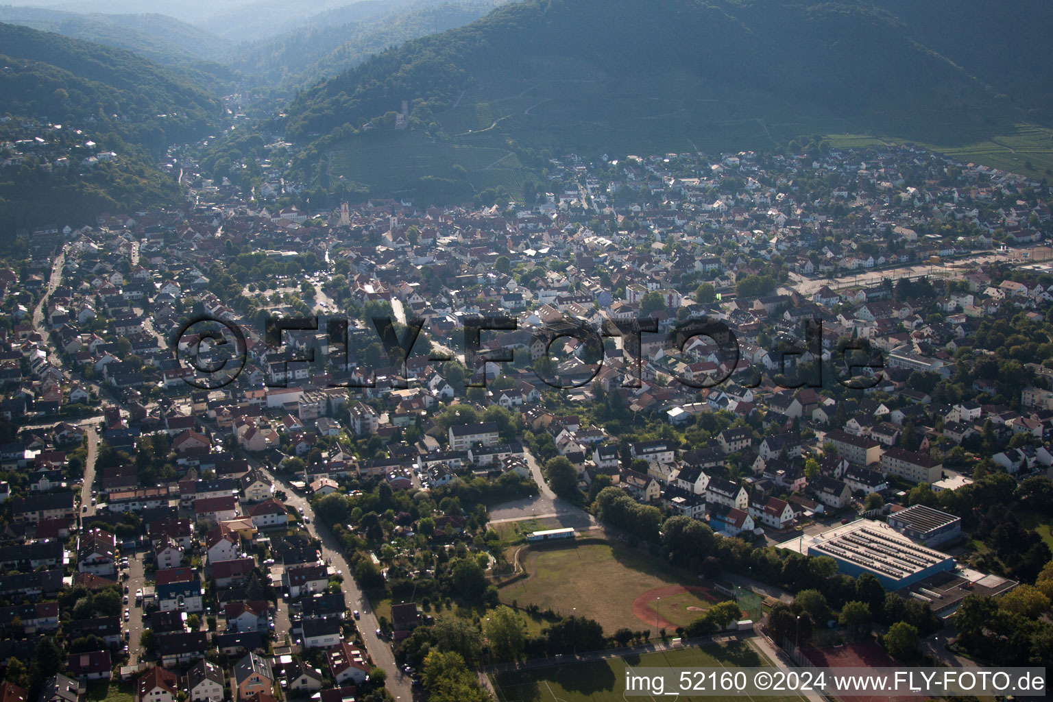 Photographie aérienne de Schriesheim dans le département Bade-Wurtemberg, Allemagne