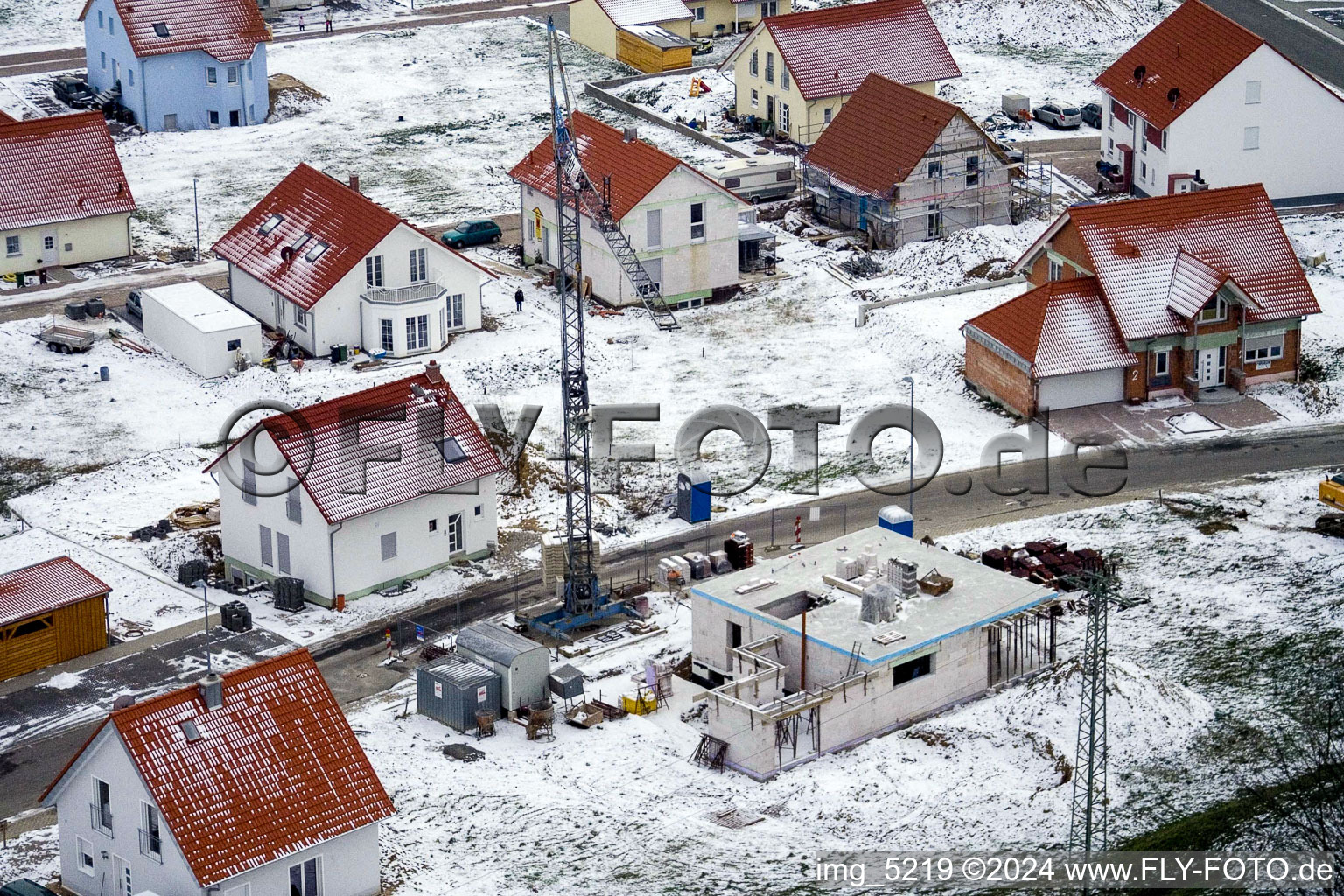 Vue aérienne de Nouvelle zone de développement NE, chantier Hoffmann à le quartier Schaidt in Wörth am Rhein dans le département Rhénanie-Palatinat, Allemagne