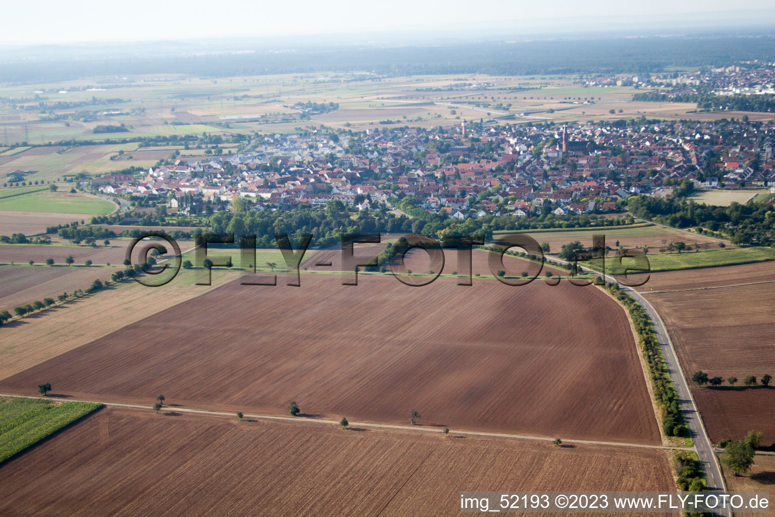 Vue aérienne de Friedrichsfeld à Plankstadt dans le département Bade-Wurtemberg, Allemagne