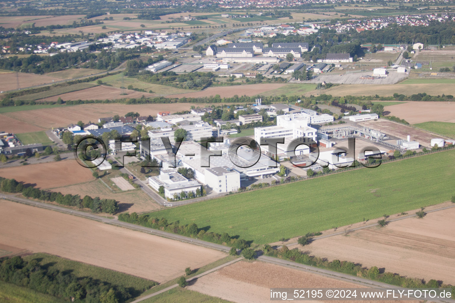 Vue aérienne de Plankstadt dans le département Bade-Wurtemberg, Allemagne