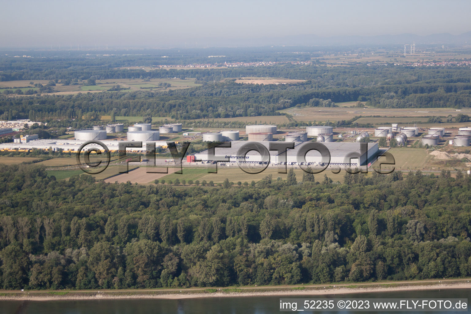 Vue d'oiseau de Zone industrielle sud à Speyer dans le département Rhénanie-Palatinat, Allemagne