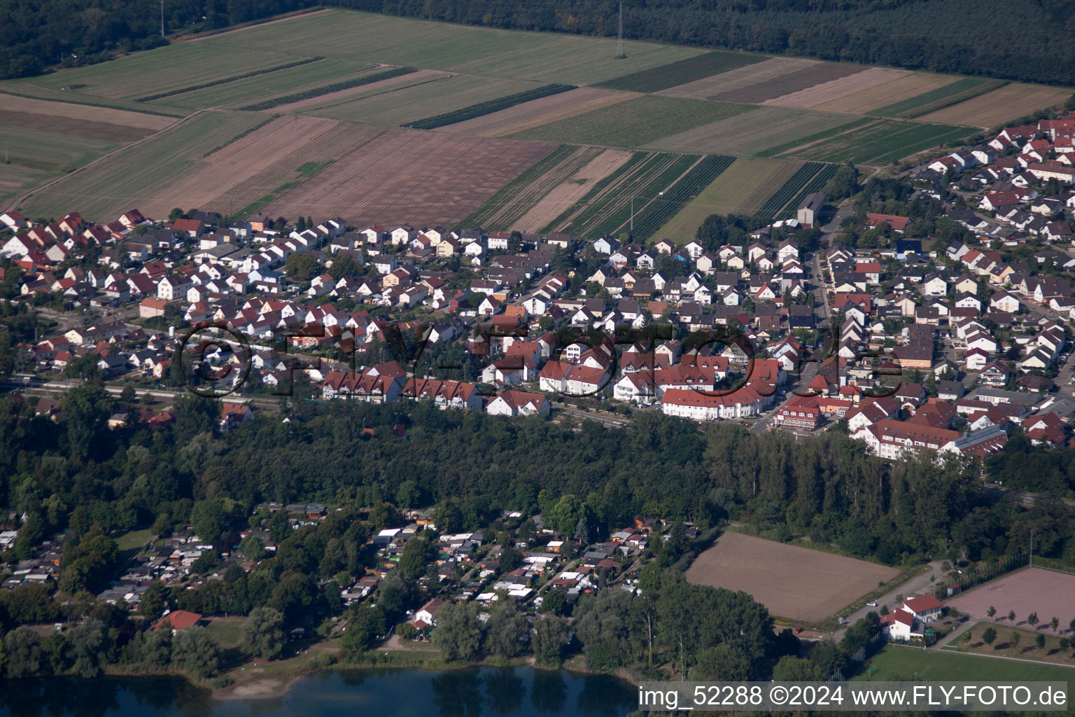 Germersheim dans le département Rhénanie-Palatinat, Allemagne vue d'en haut