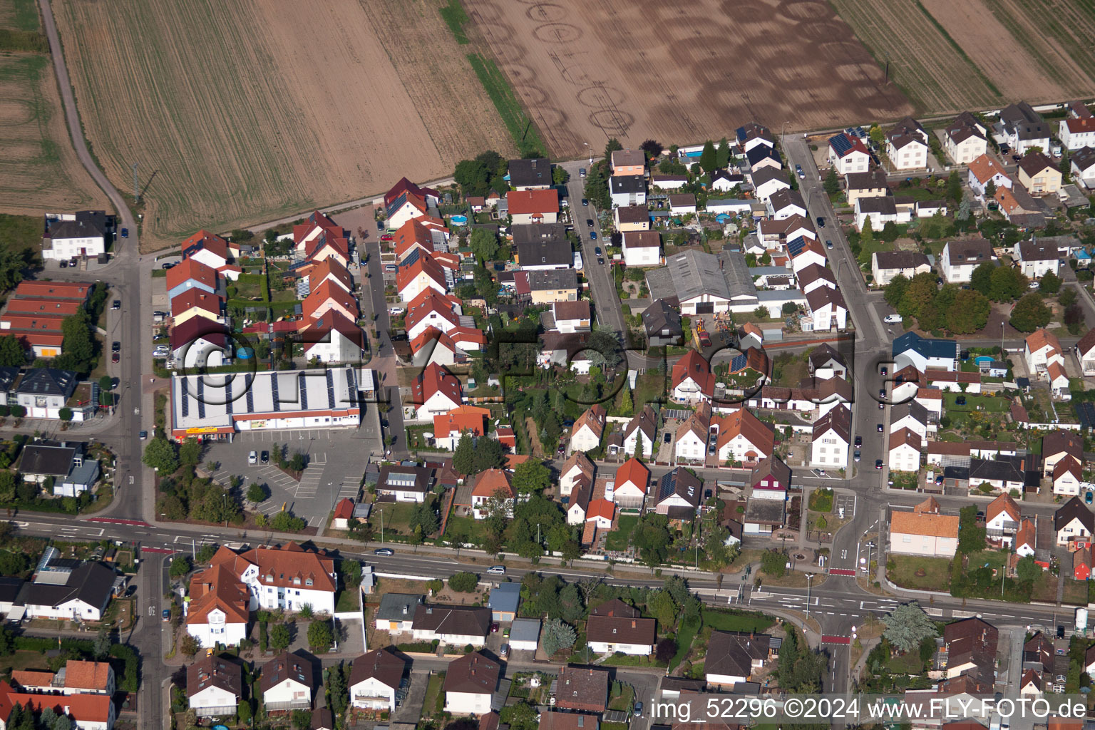 Image drone de Quartier Sondernheim in Germersheim dans le département Rhénanie-Palatinat, Allemagne