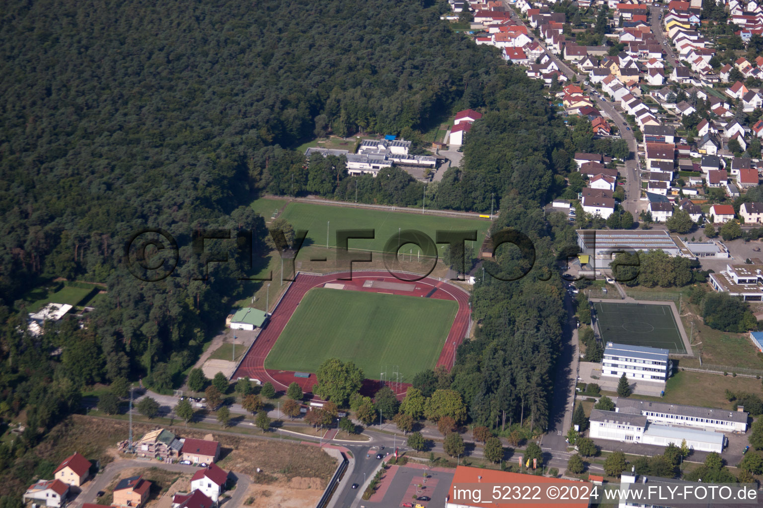 Vue oblique de Rülzheim dans le département Rhénanie-Palatinat, Allemagne