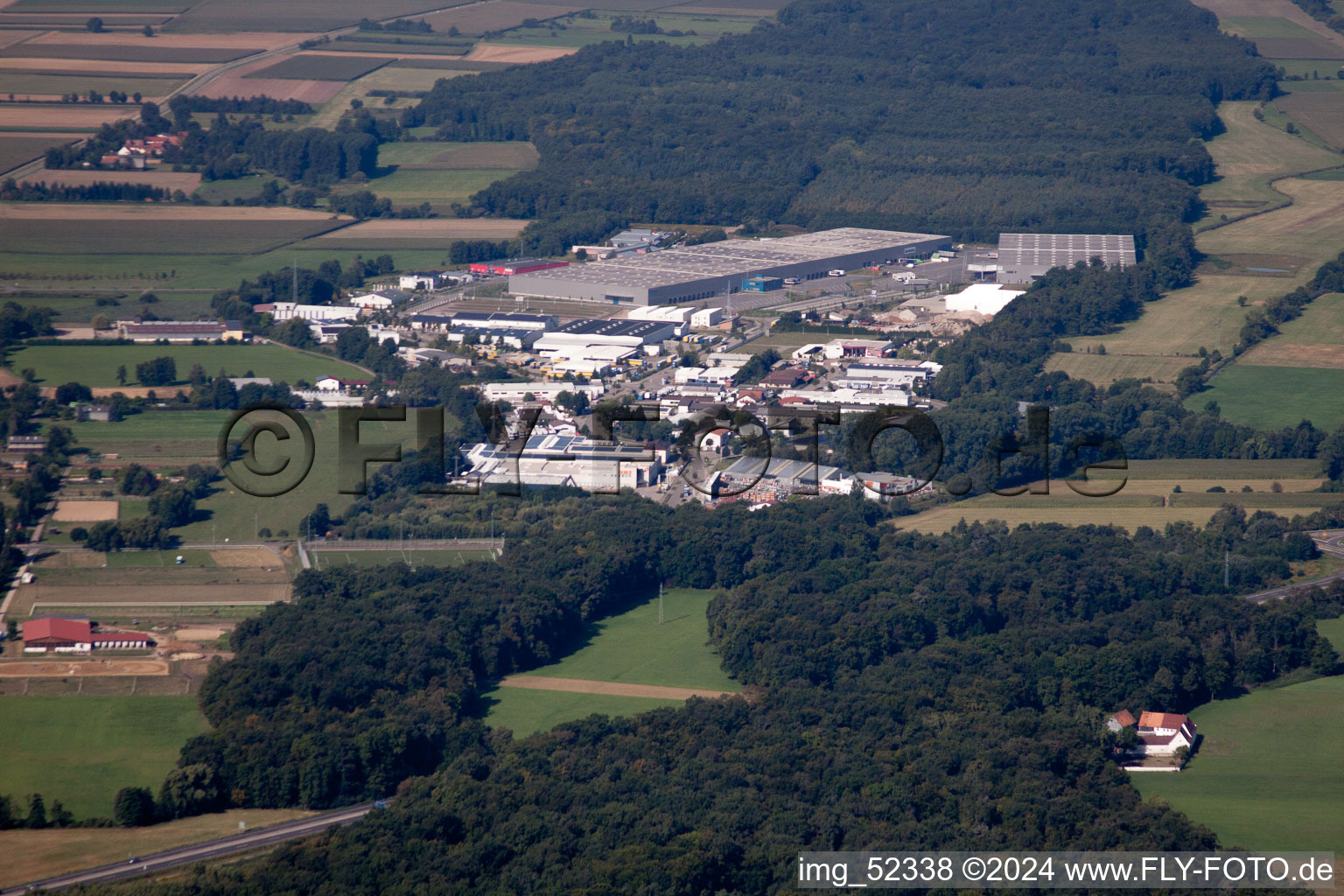 Photographie aérienne de Zone industrielle de Horst à le quartier Minderslachen in Kandel dans le département Rhénanie-Palatinat, Allemagne