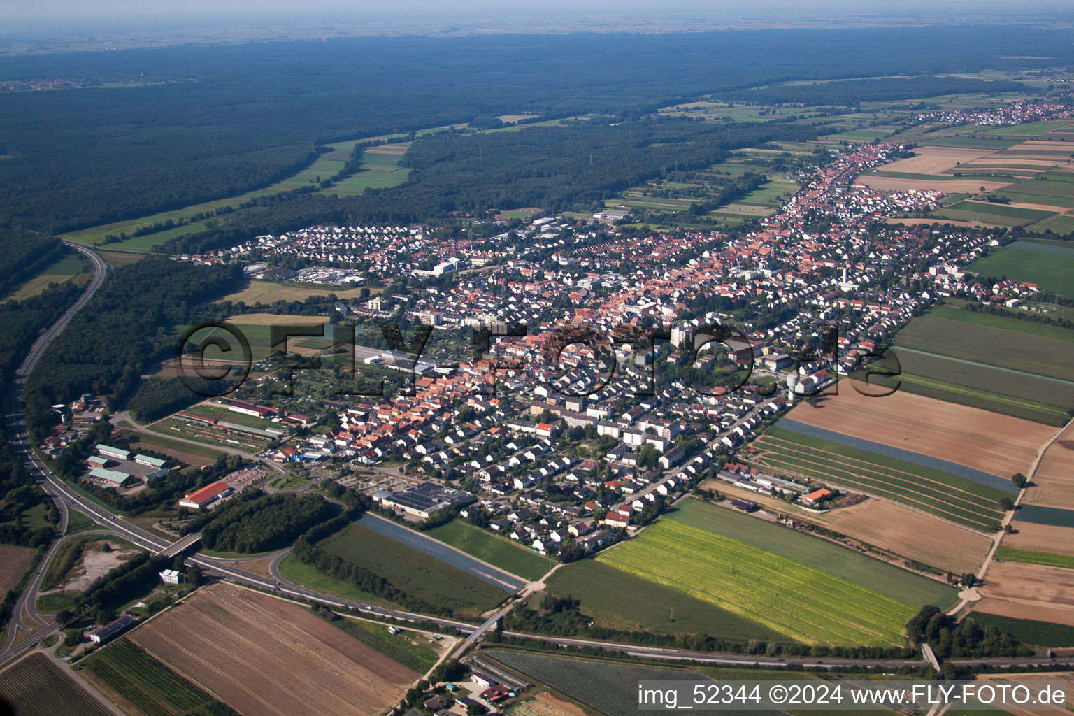 Kandel dans le département Rhénanie-Palatinat, Allemagne d'en haut