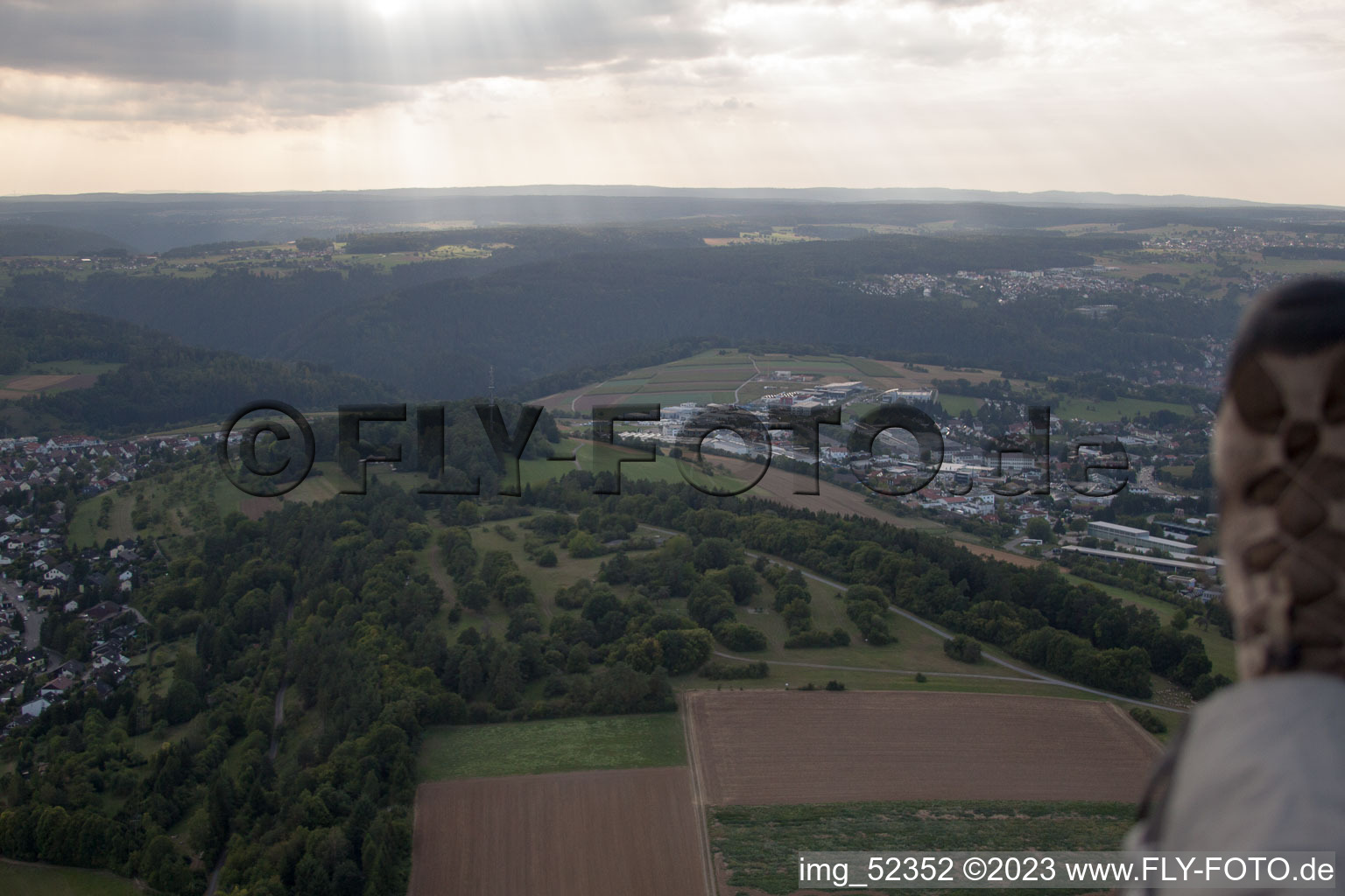 Vue aérienne de Stammheim, de l'est à Calw dans le département Bade-Wurtemberg, Allemagne