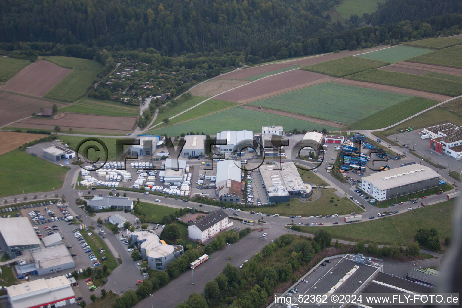 Vue aérienne de Rudolf-Dieselstraße, Kömpf à Calw dans le département Bade-Wurtemberg, Allemagne