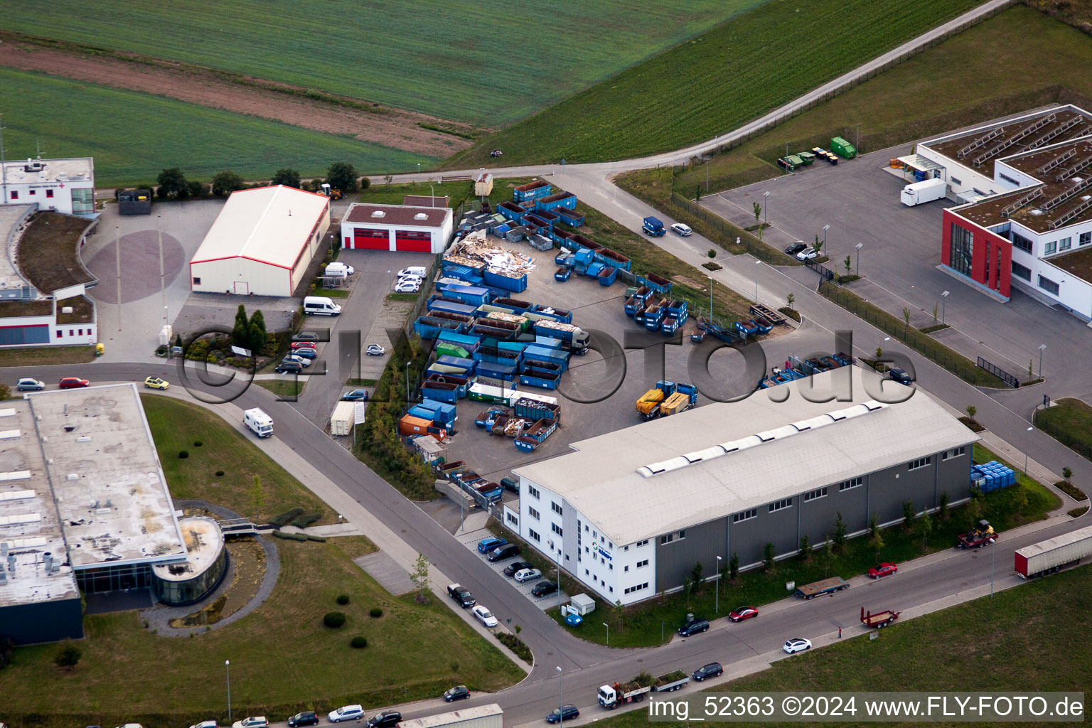 Vue aérienne de Rudolf-Dieselstraße, Kömpf à Calw dans le département Bade-Wurtemberg, Allemagne