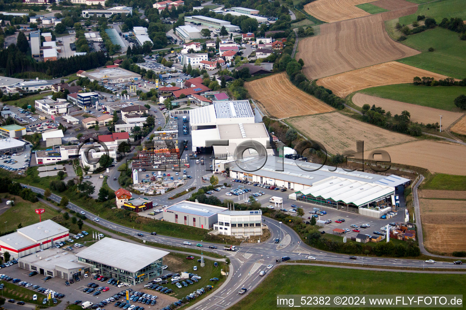 Leibnizstrasse, Kömpf à Calw dans le département Bade-Wurtemberg, Allemagne vue d'en haut