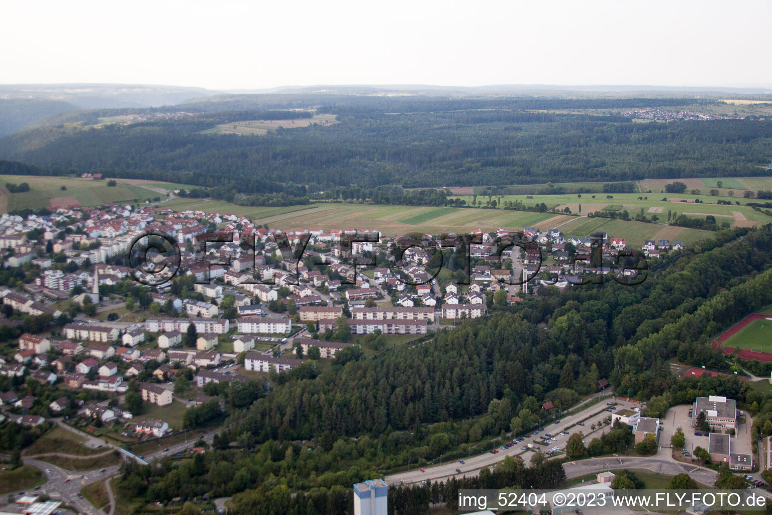 Vue aérienne de Stammheim à Calw dans le département Bade-Wurtemberg, Allemagne