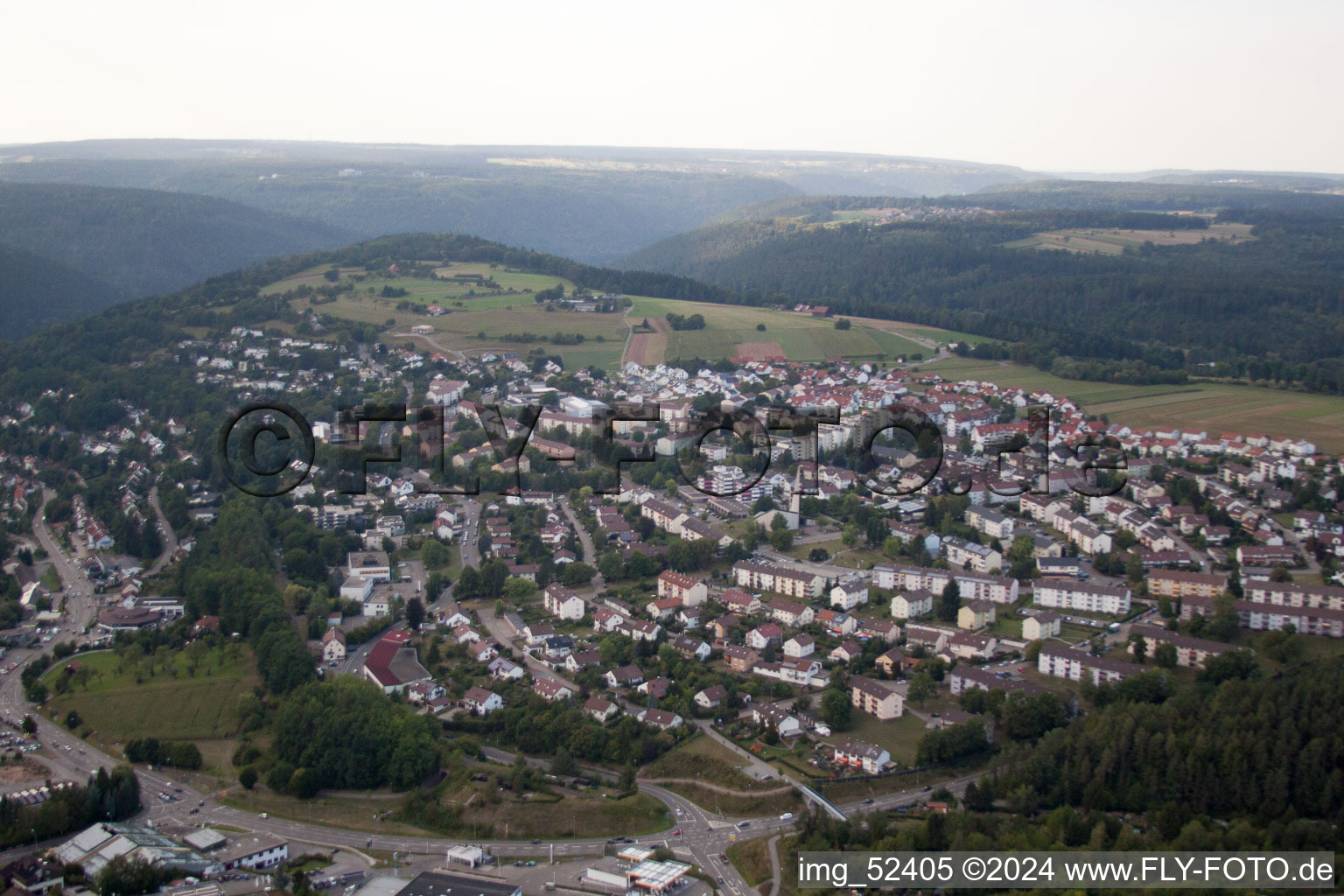 Vue aérienne de Stammheim à Calw dans le département Bade-Wurtemberg, Allemagne