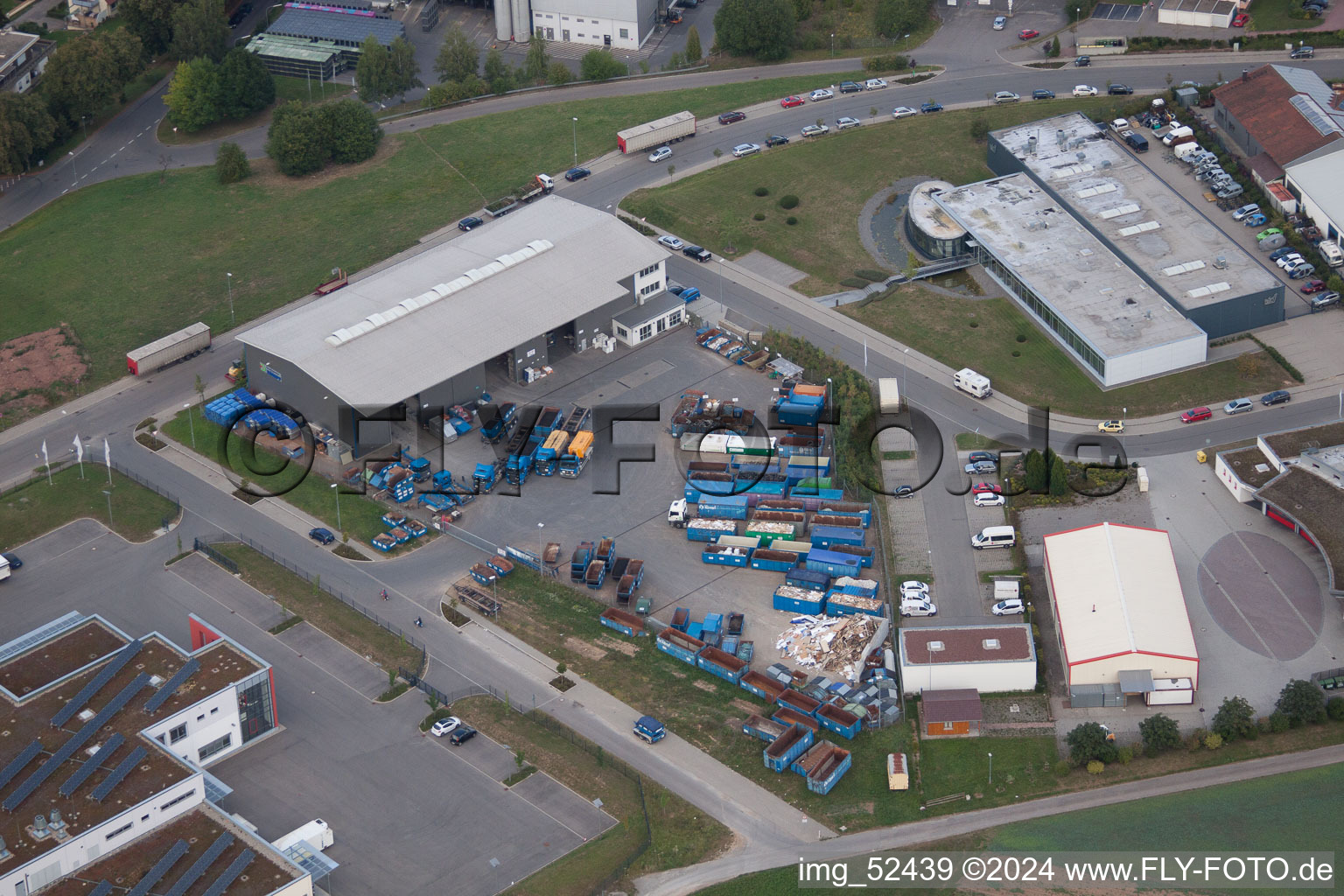 Vue d'oiseau de Rudolf-Dieselstraße, Kömpf à Calw dans le département Bade-Wurtemberg, Allemagne