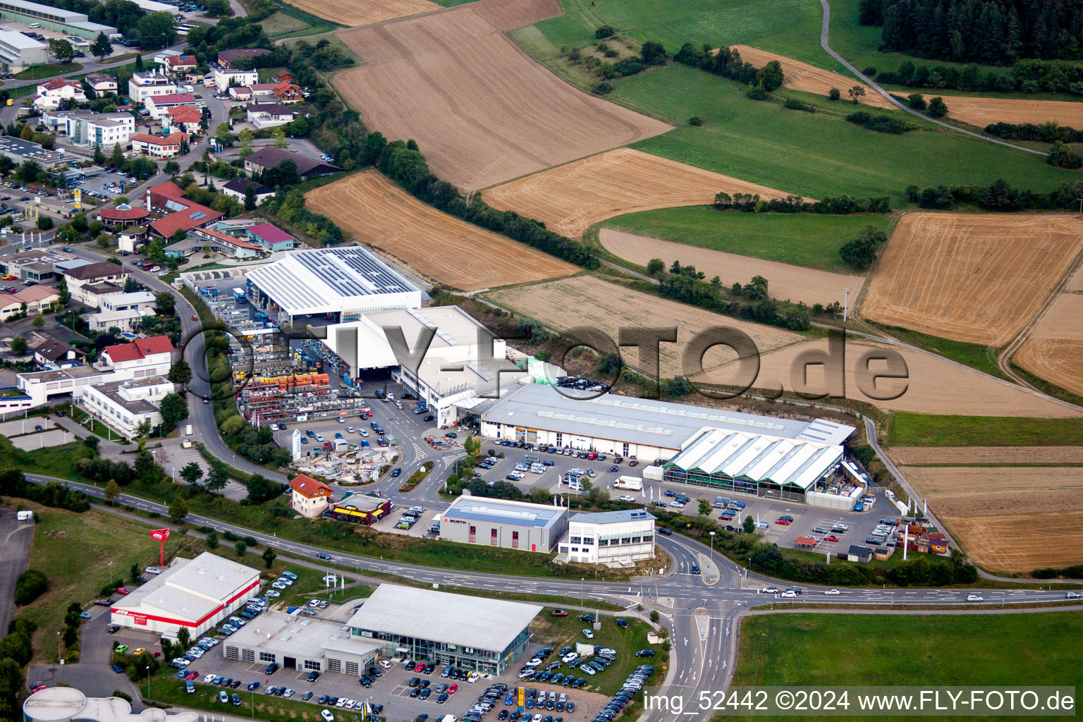 Leibnizstrasse, Kömpf à Calw dans le département Bade-Wurtemberg, Allemagne depuis l'avion