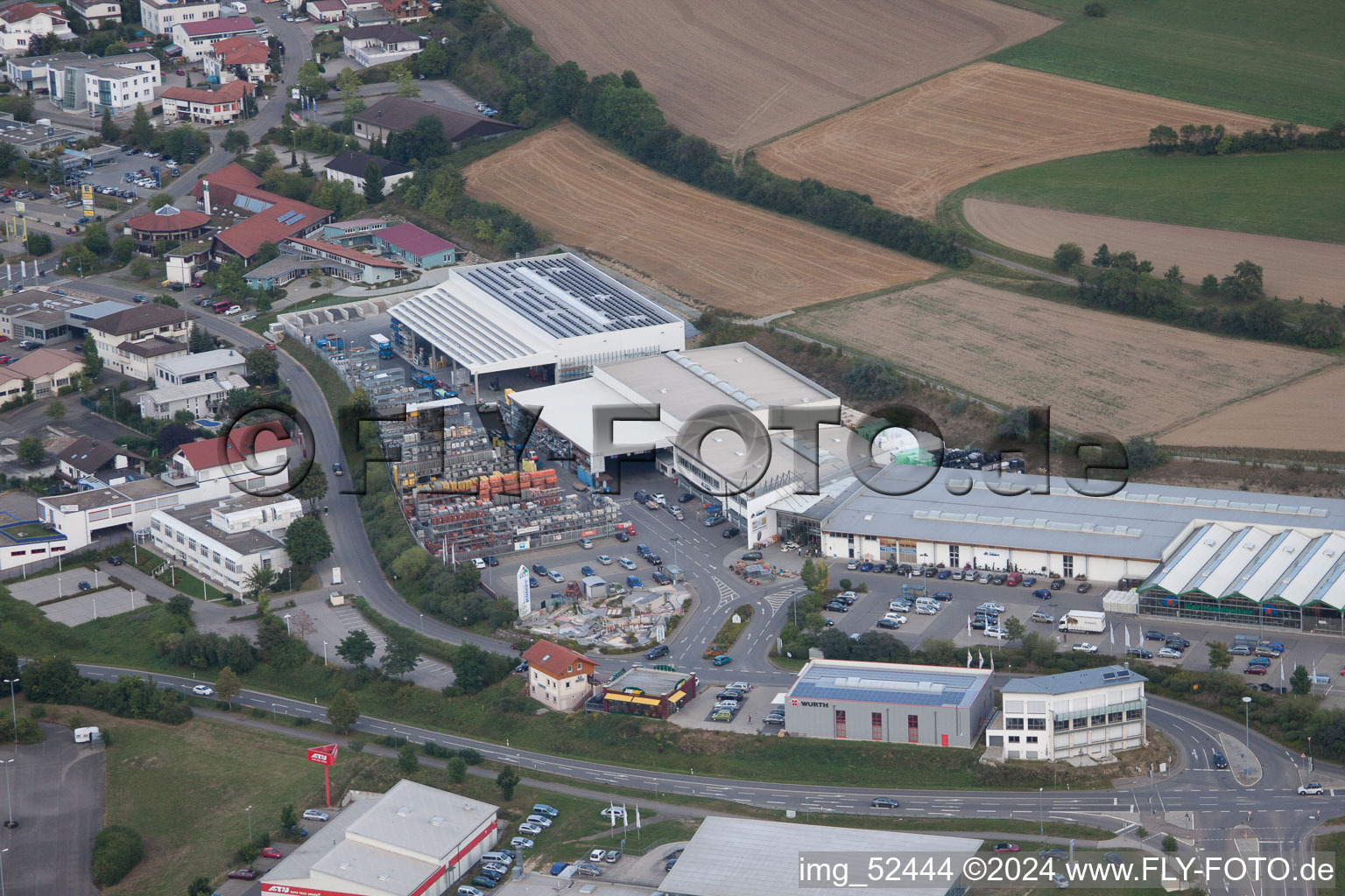 Vue d'oiseau de Leibnizstrasse, Kömpf à Calw dans le département Bade-Wurtemberg, Allemagne