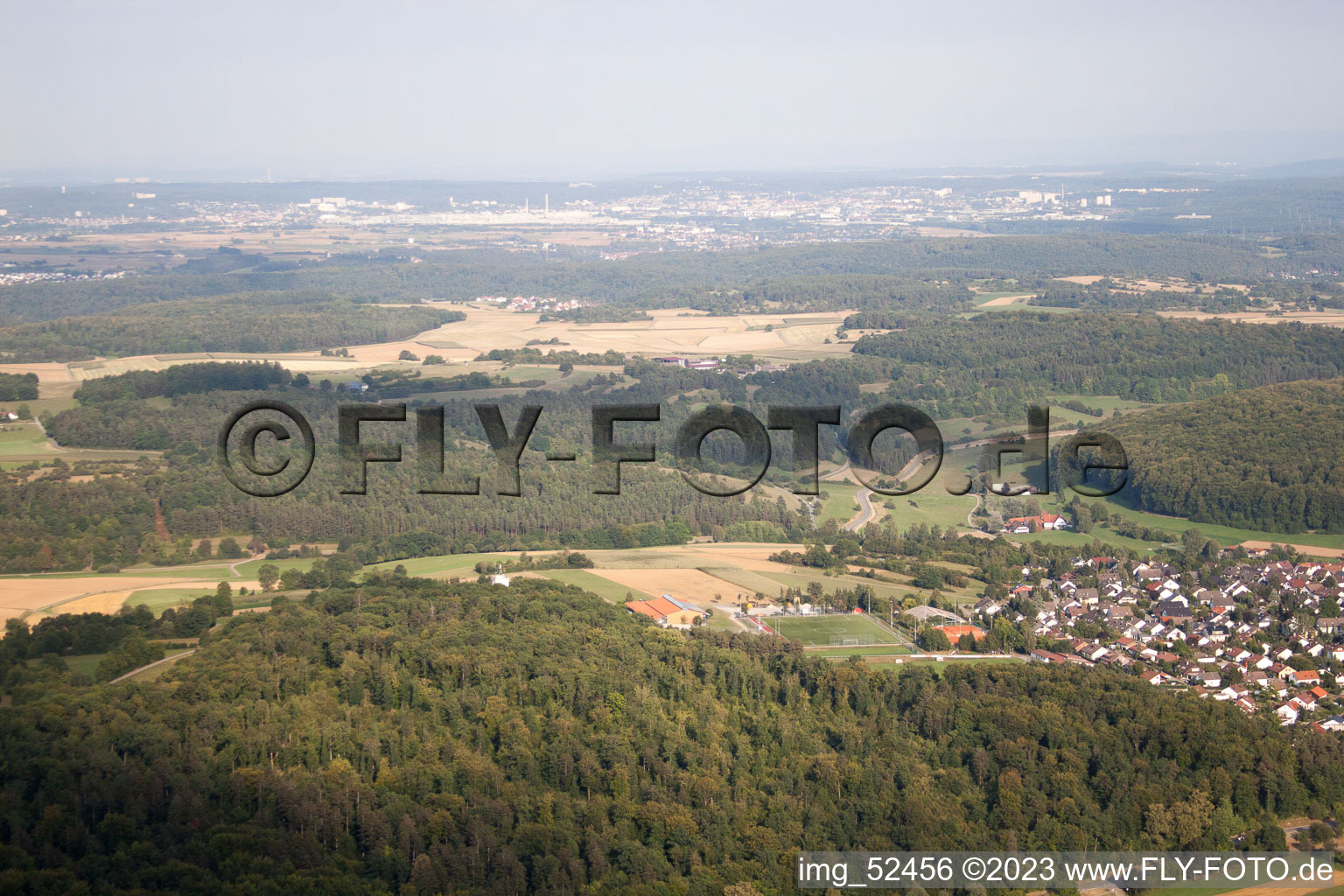 Vue aérienne de Gechingen dans le département Bade-Wurtemberg, Allemagne