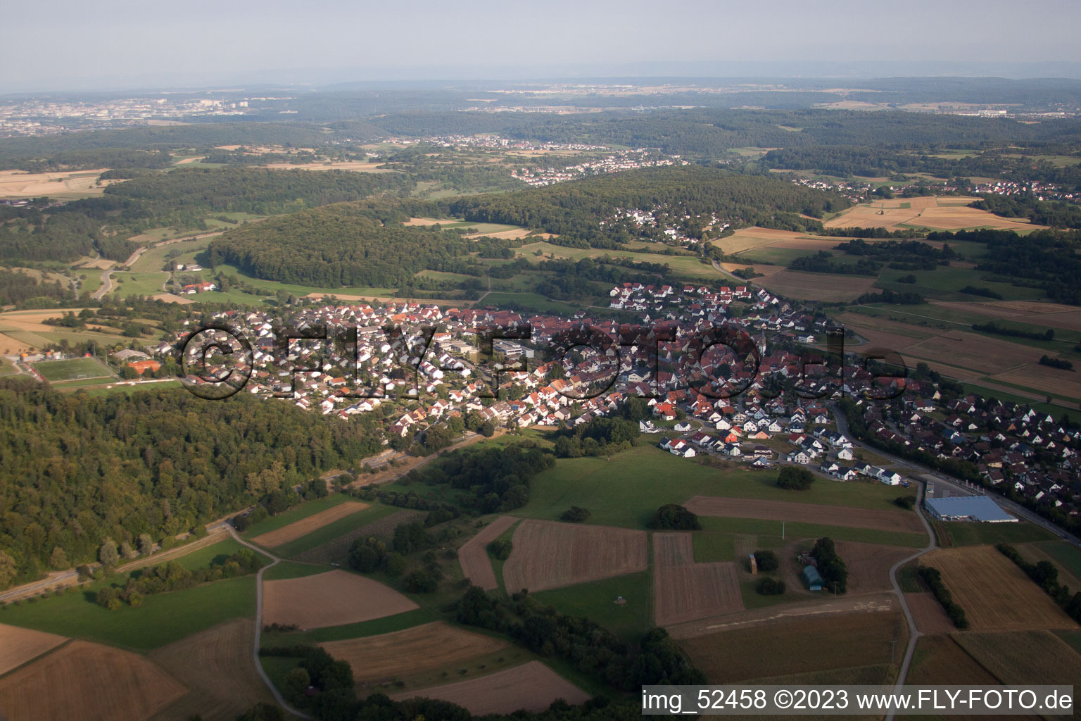 Photographie aérienne de Gechingen dans le département Bade-Wurtemberg, Allemagne